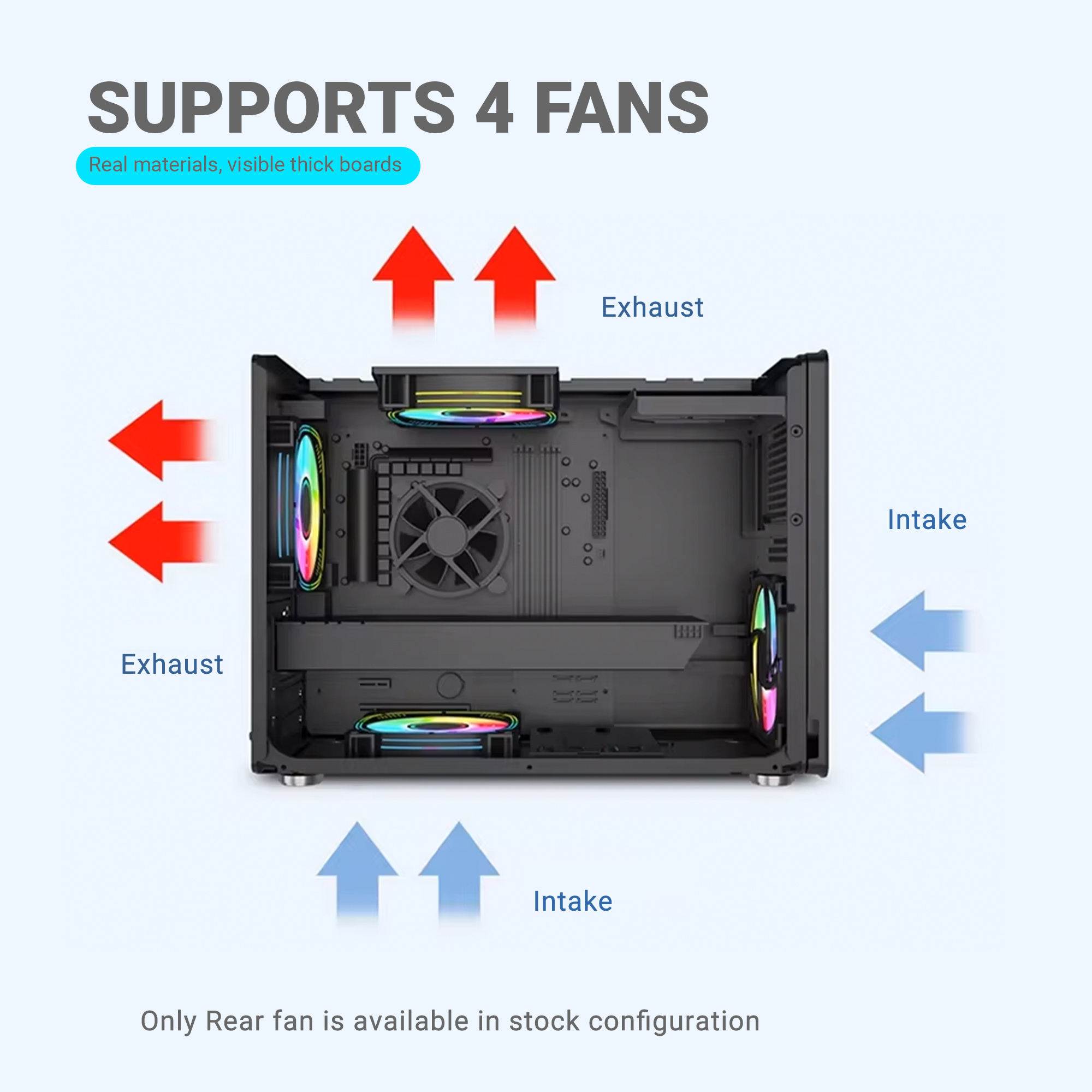 Ant Esports Box C Air Mini Tower Portable (Grey) Cabinet image 9