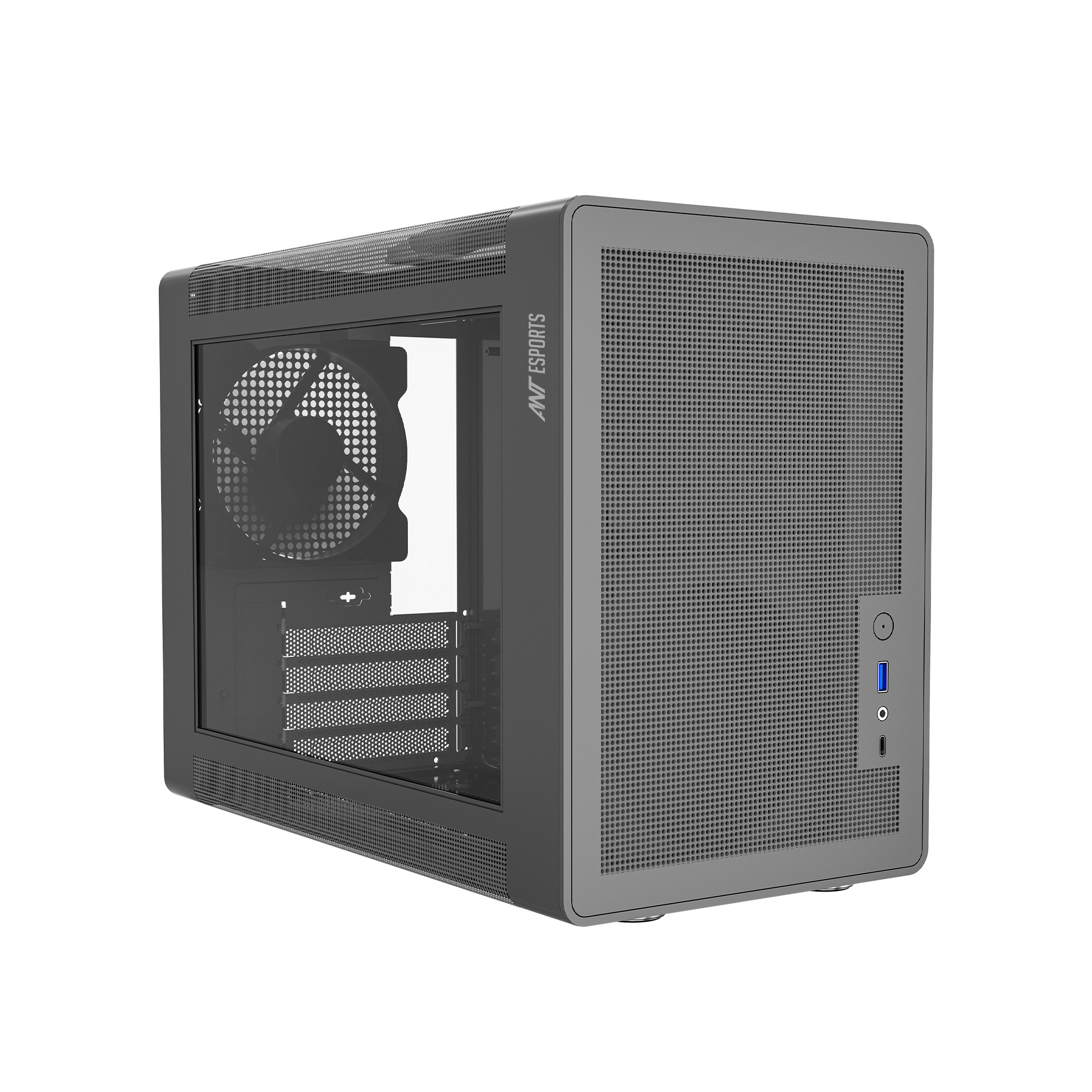 Ant Esports Box C Air Mini Tower Portable (Grey) Cabinet image 7