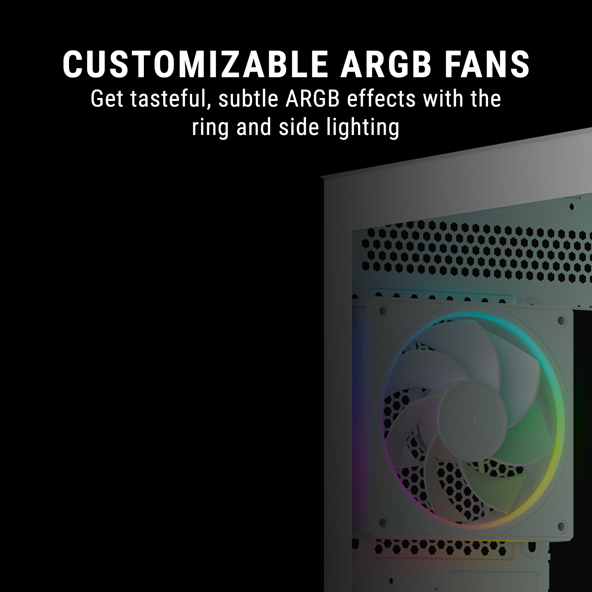 Ant Esports Crystal X3 LCD ARGB (White) Cabinet image 17