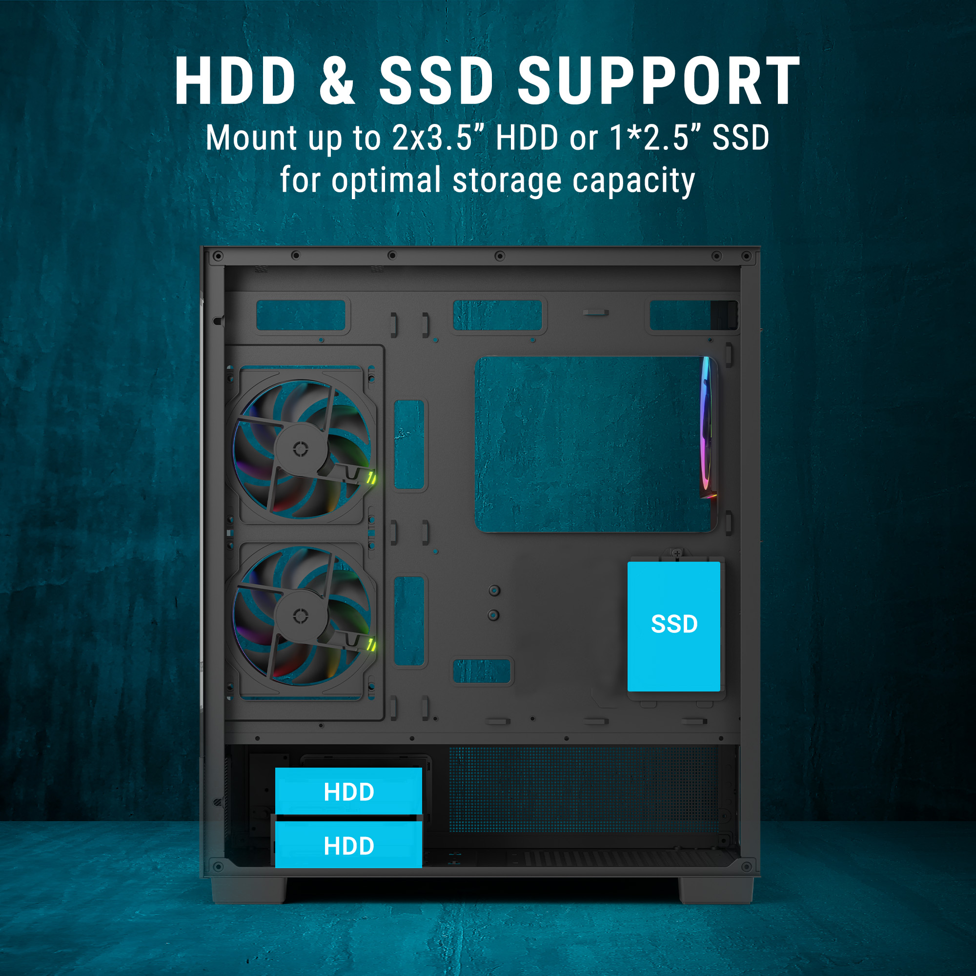 Ant Esports Crystal X3 LCD ARGB (Black) Cabinet modxcomputers