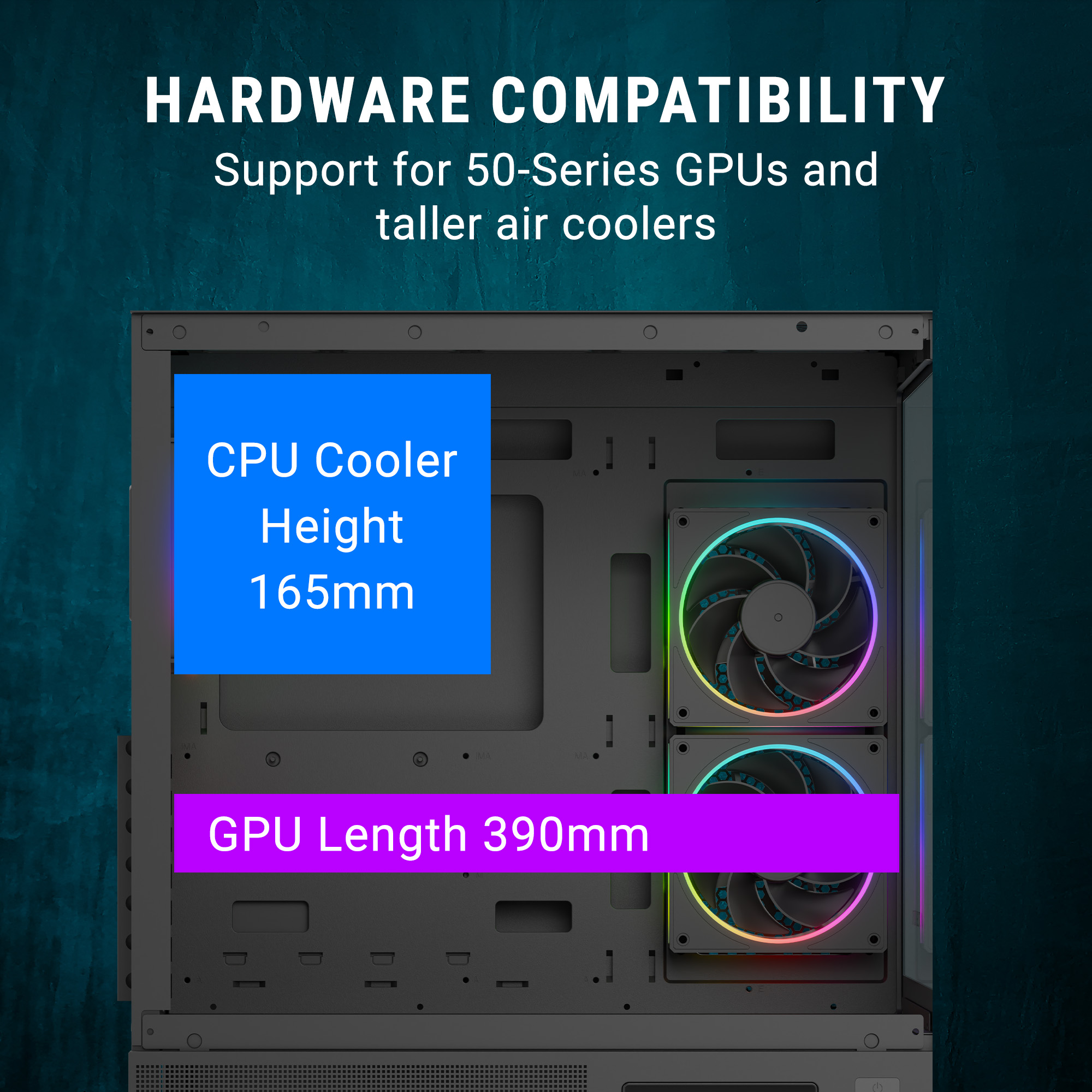 Ant Esports Crystal X3 LCD ARGB (Black) Cabinet image 15