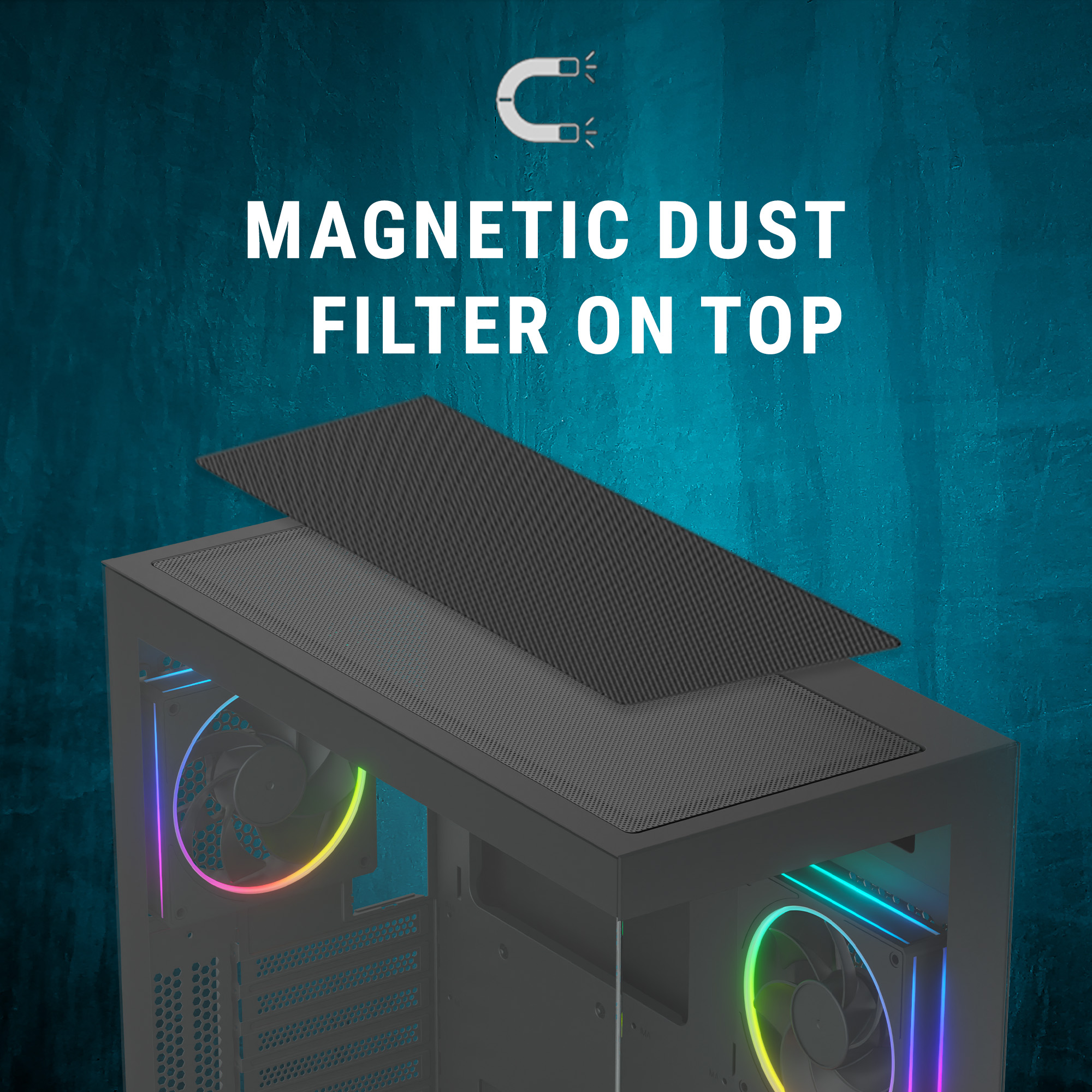 Ant Esports Crystal X3 LCD ARGB (Black) Cabinet image 11