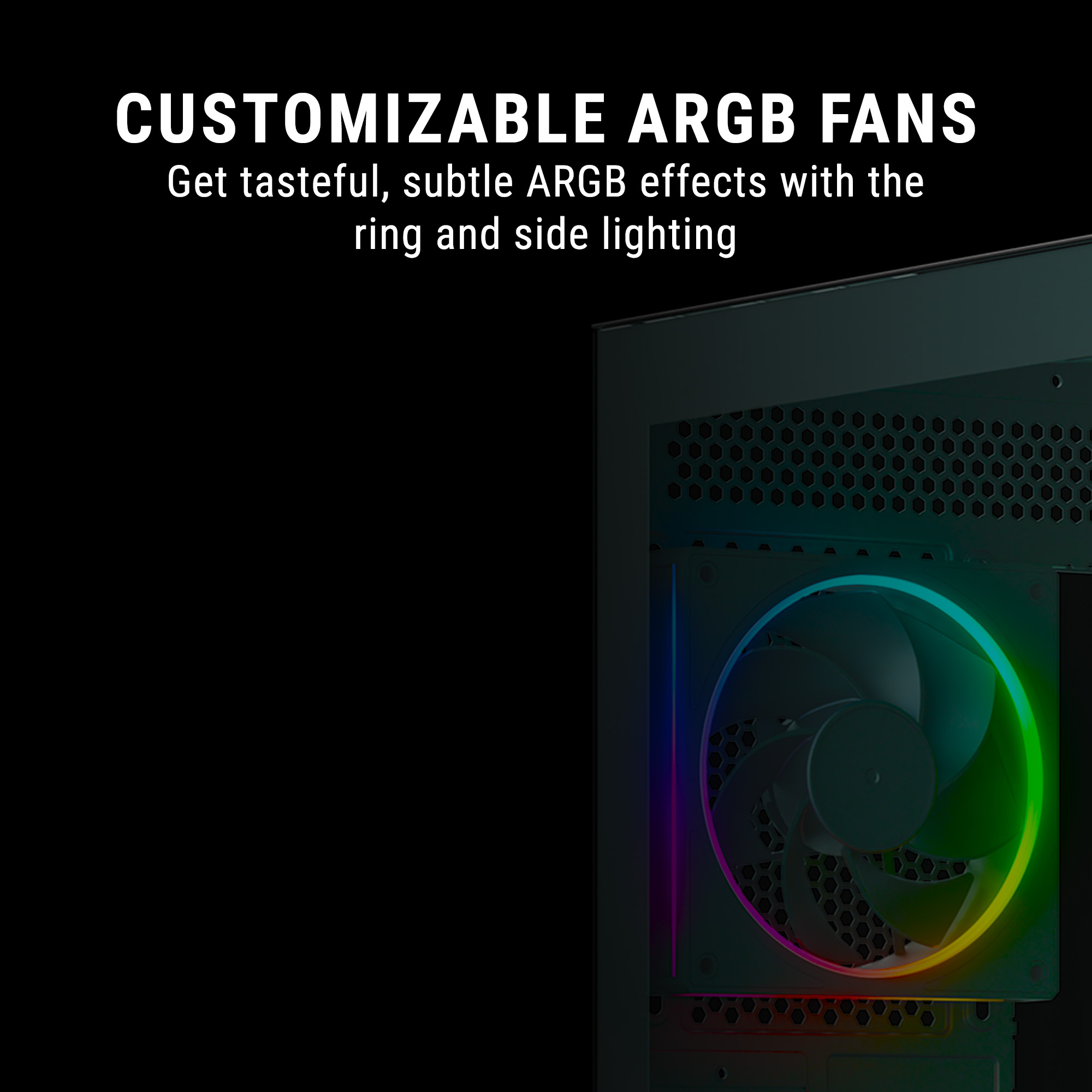 Ant Esports Crystal X3 LCD ARGB (Black) Cabinet image 17