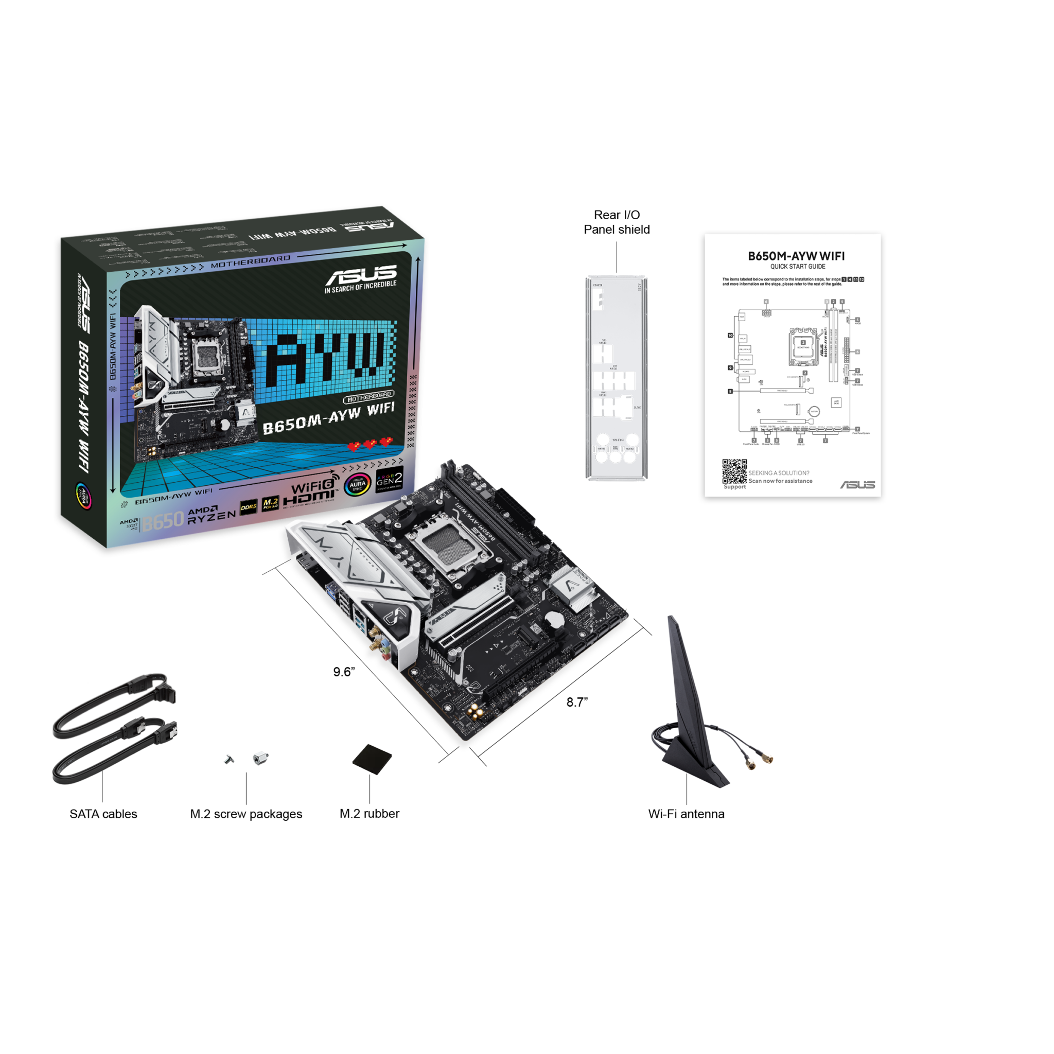 ASUS B650M-AYW WIFI AMD Motherboard image 8