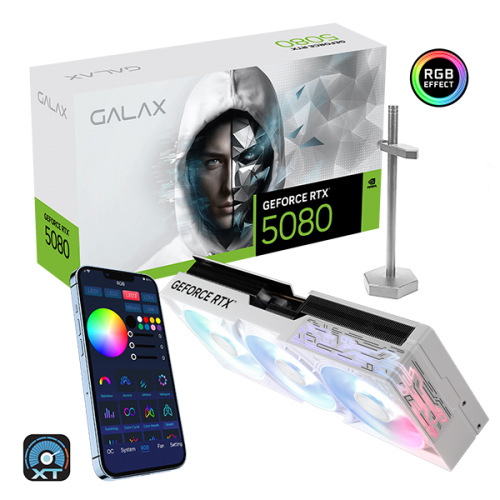 Galax RTX 5080 (1-Click OC) with RGB Lighting 16GB GDDR7 (WHITE) Graphics Card image 8