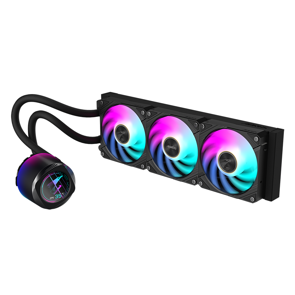 Gigabyte Aorus Waterforce X II 360 ARGB with LCD Display (Black) AIO Liquid Cooler