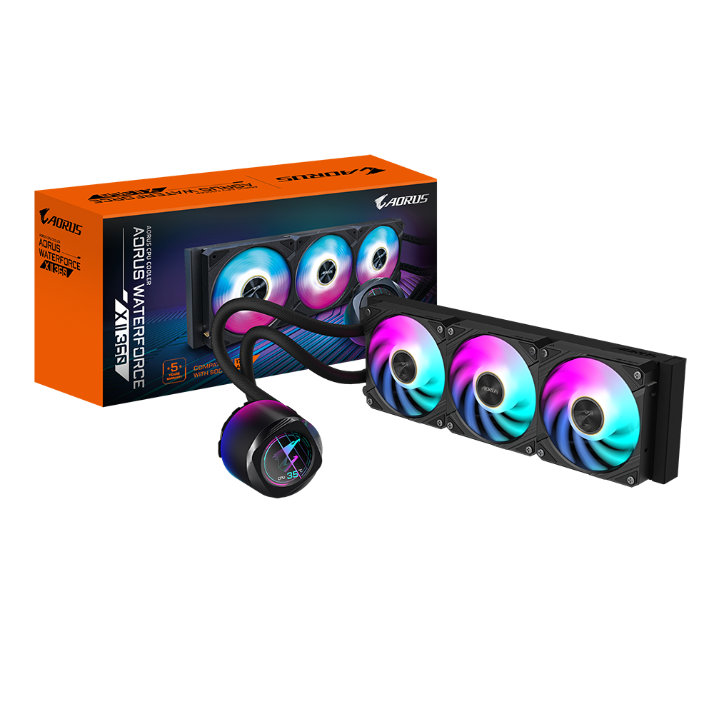 Gigabyte Aorus Waterforce X II 360 ARGB with LCD Display (Black) AIO Liquid Cooler modxcomputers
