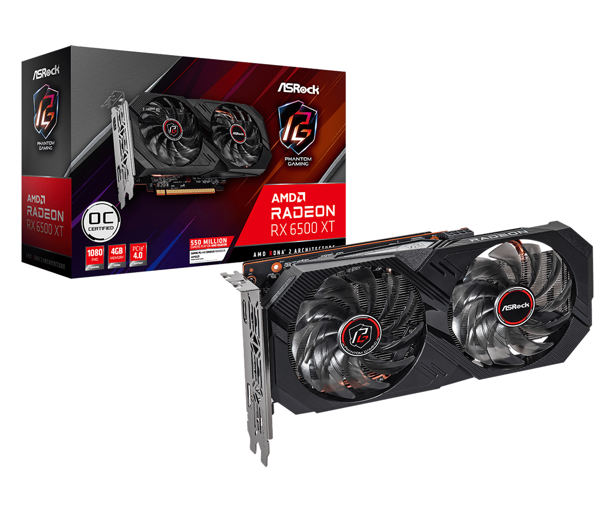 ASRock RX 6500 XT Phantom Gaming D OC 4GB
