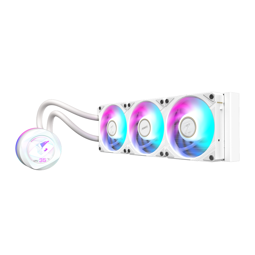 Gigabyte Aorus Waterforce X II 360 ICE ARGB with LCD Display (White) AIO Liquid Cooler Gigabyte