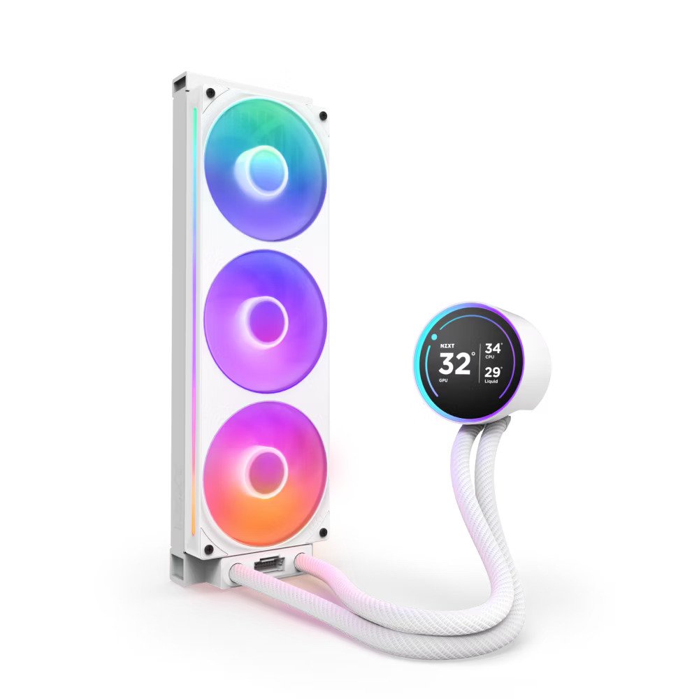 NZXT Kraken Elite 360 RGB with IPS LCD Display (White) AIO Liquid Cooler NZXT