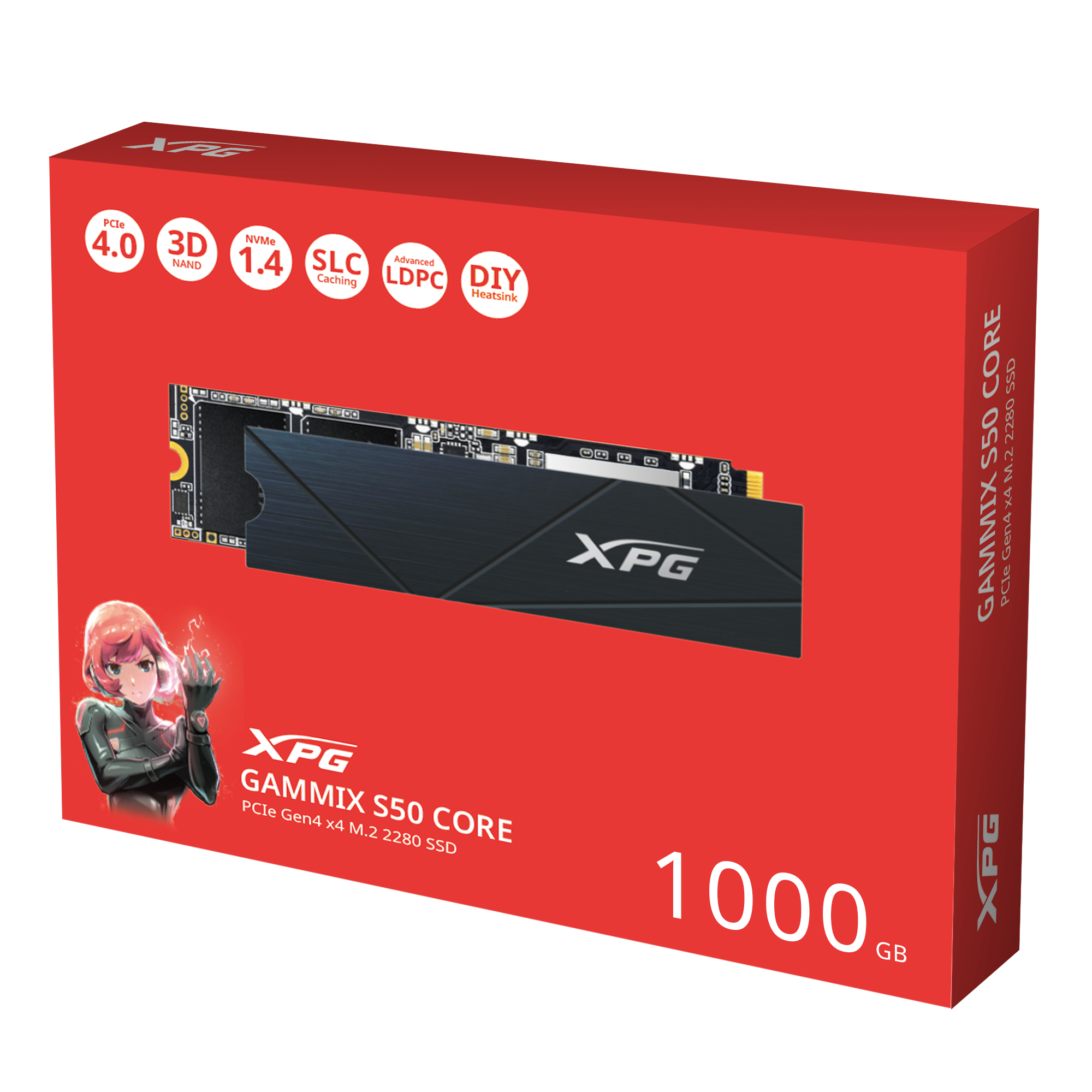 Adata XPG Gammix S50 Core 1TB M.2 NVMe Gen4 Internal SSD image 7