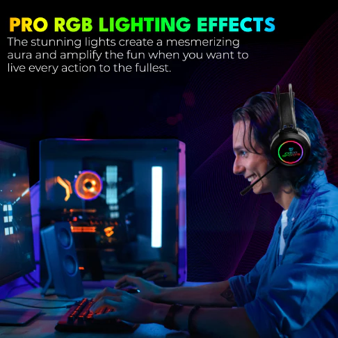 COCO SPORTS GH2 Fusion RGB Gaming Headset (Black) image 6