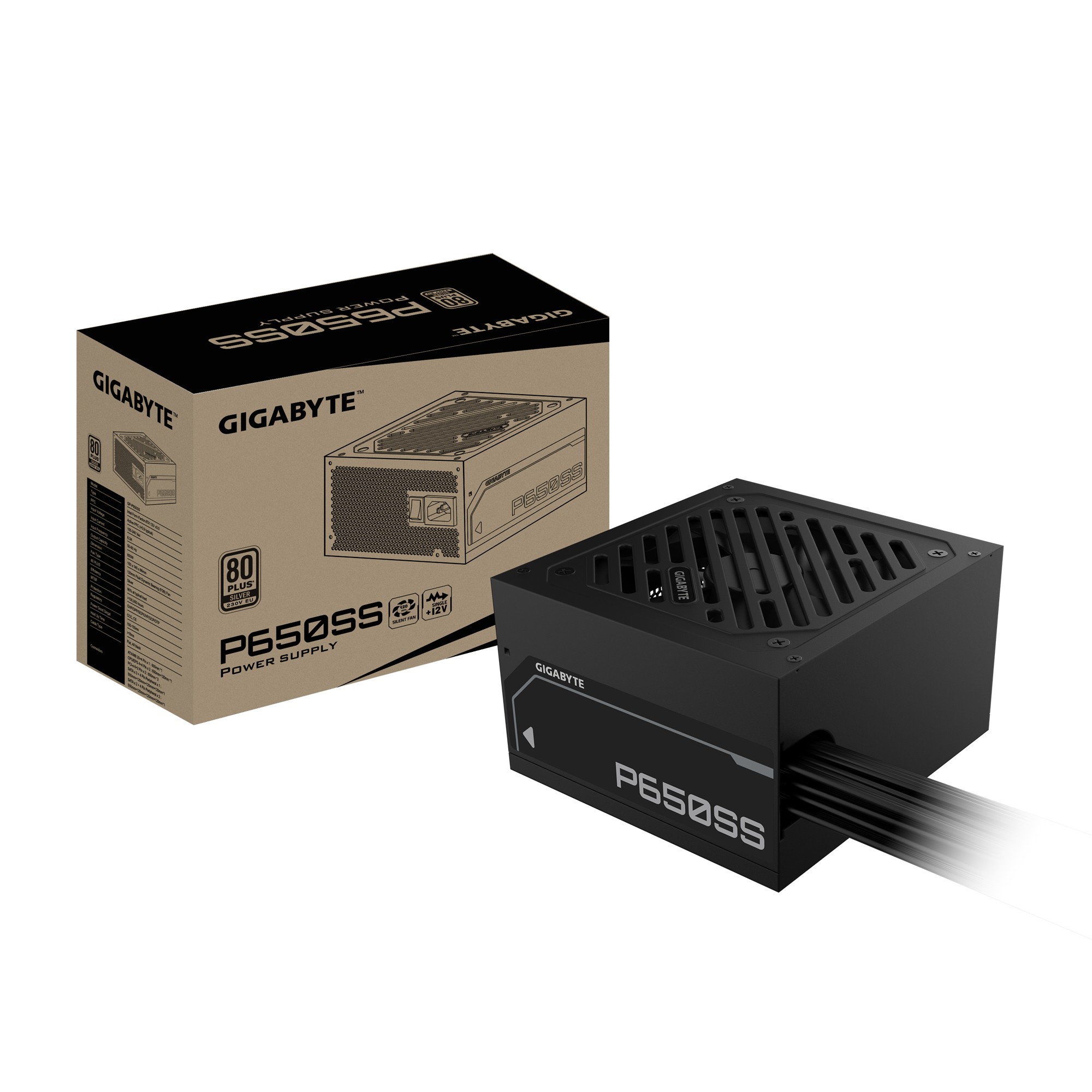 Gigabyte P650SS ATX 3.0 650 Watt 80 Plus Silver