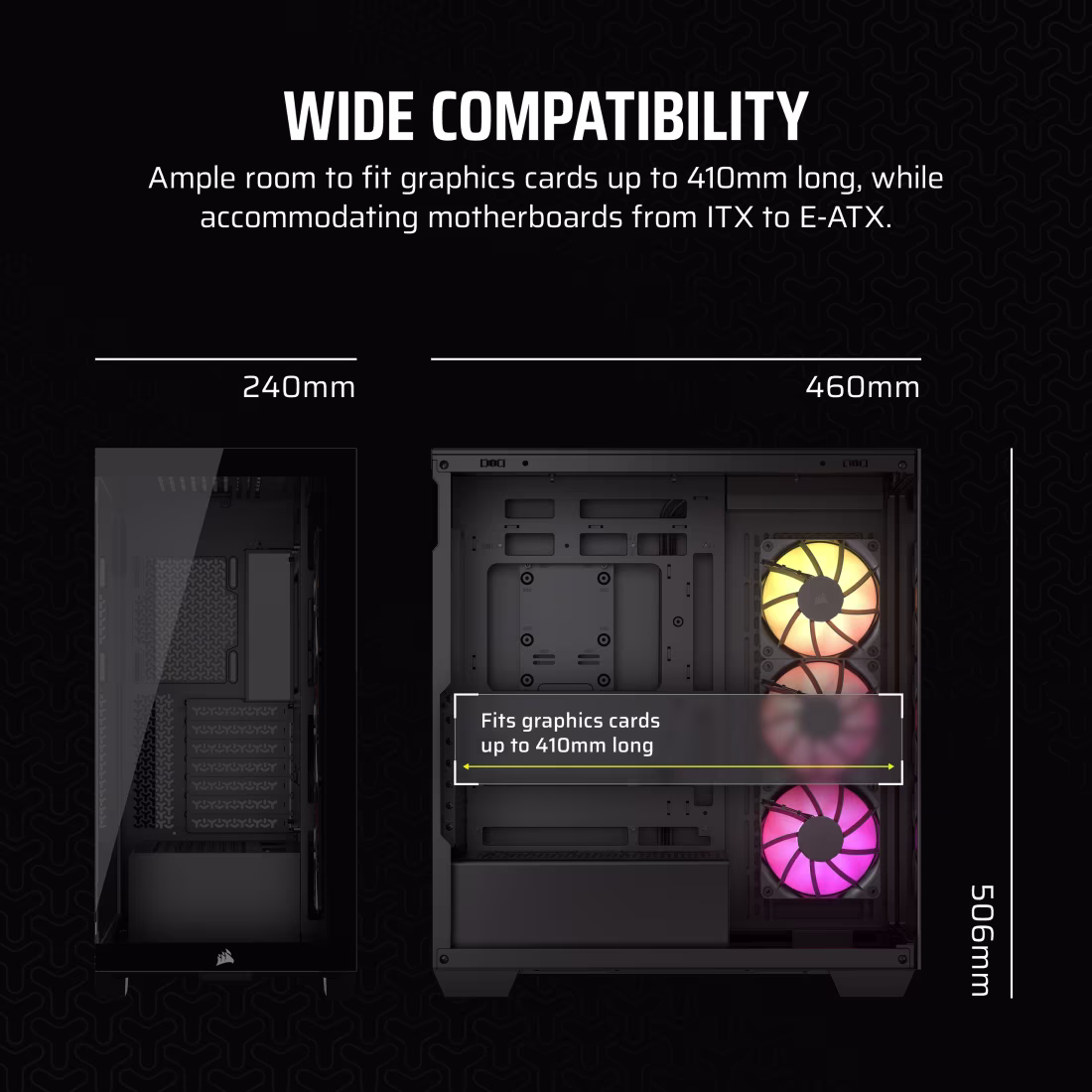 Corsair 3500X ARGB (Black) Cabinet image 7