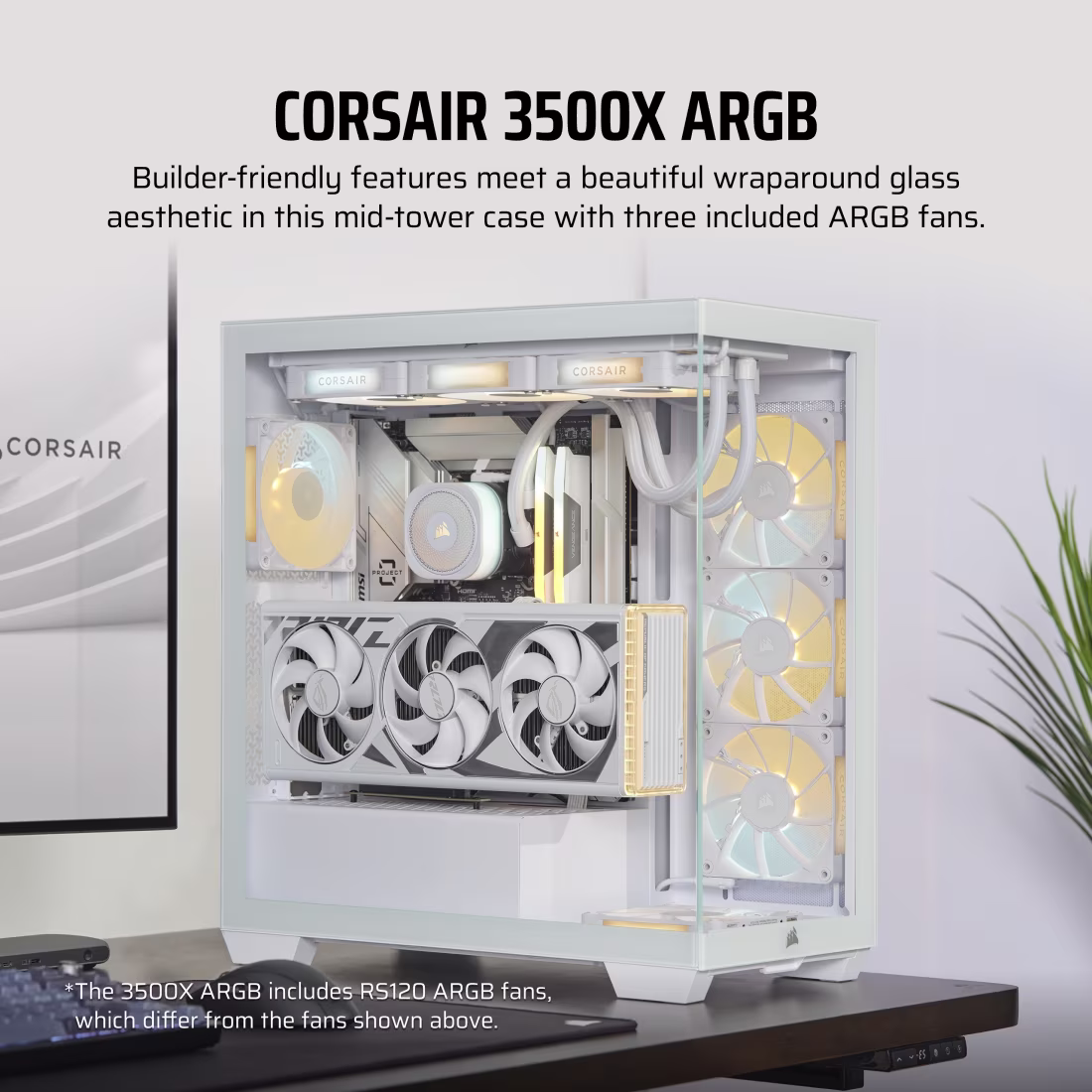Corsair 3500X ARGB (White) Cabinet Corsair