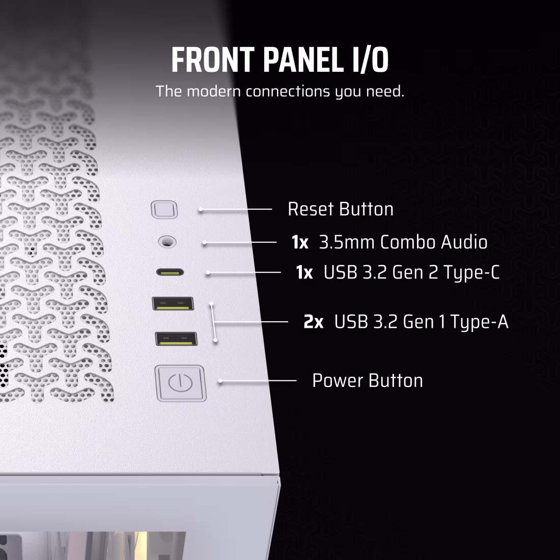 Corsair 3500X ARGB (White) Cabinet image 6