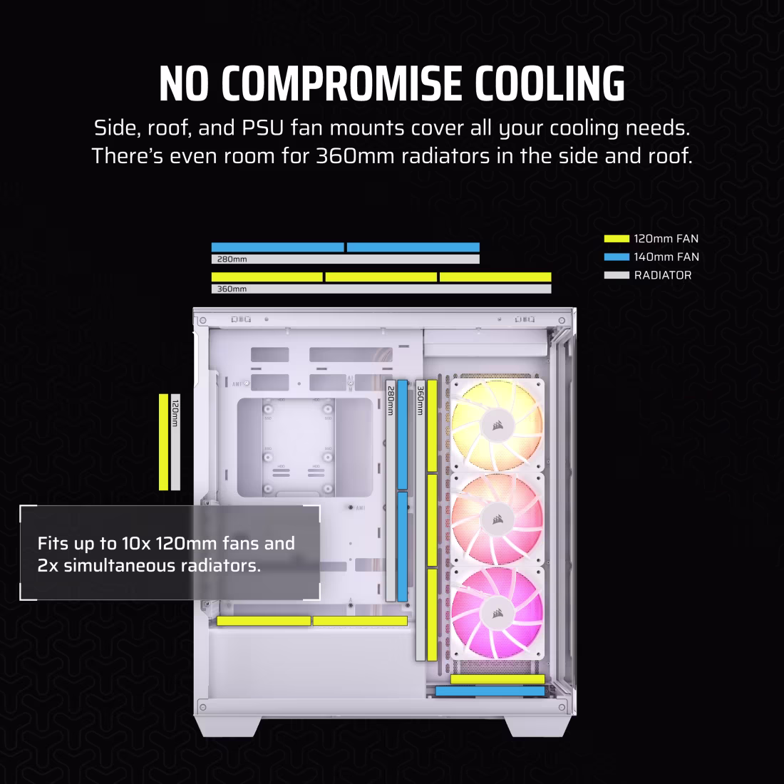 Corsair 3500X ARGB (White) Cabinet modxcomputers