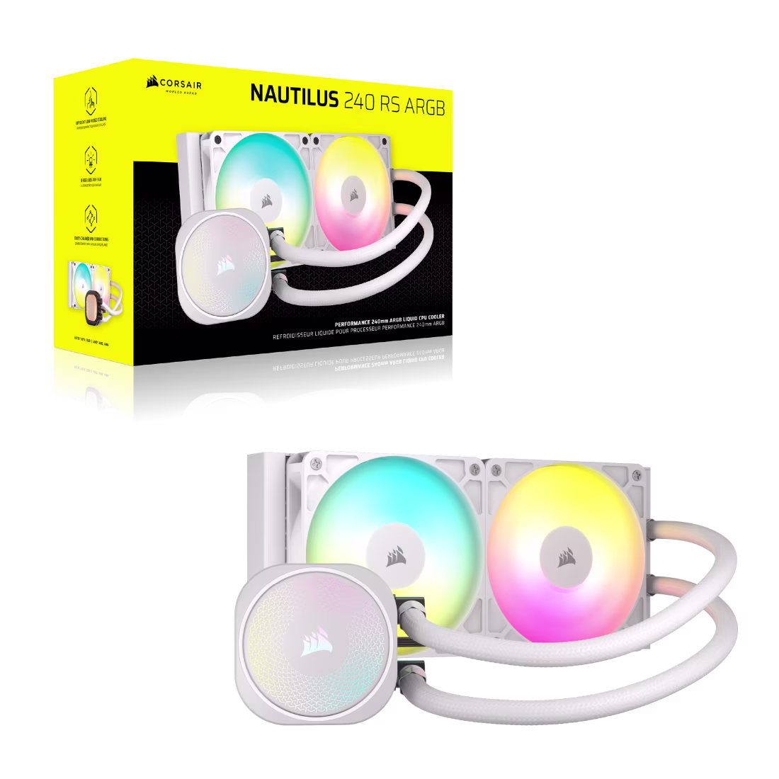 Corsair Nautilus 240 RS ARGB (White) AIO Liquid Cooler image 9