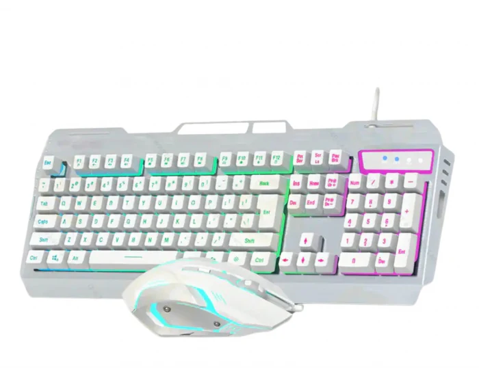 COCO SPORTS Cola Wired Gaming Keyboard and Mouse Combo (White)