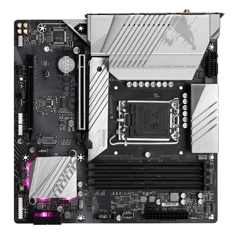 Gigabyte B760M Aorus Elite AX (Wi-Fi) Intel Motherboard modxcomputers