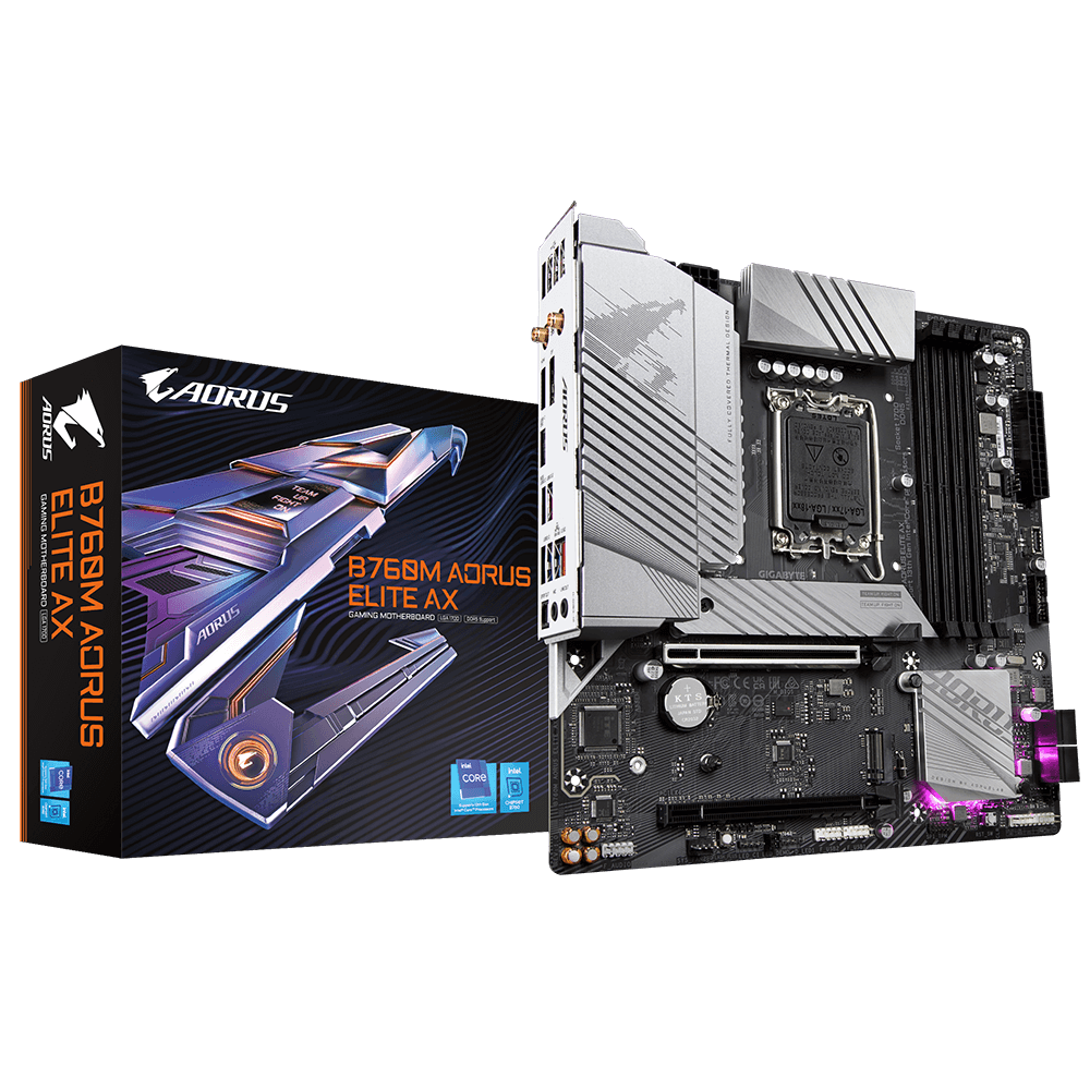 Gigabyte B760M Aorus Elite AX (Wi-Fi) Intel Motherboard