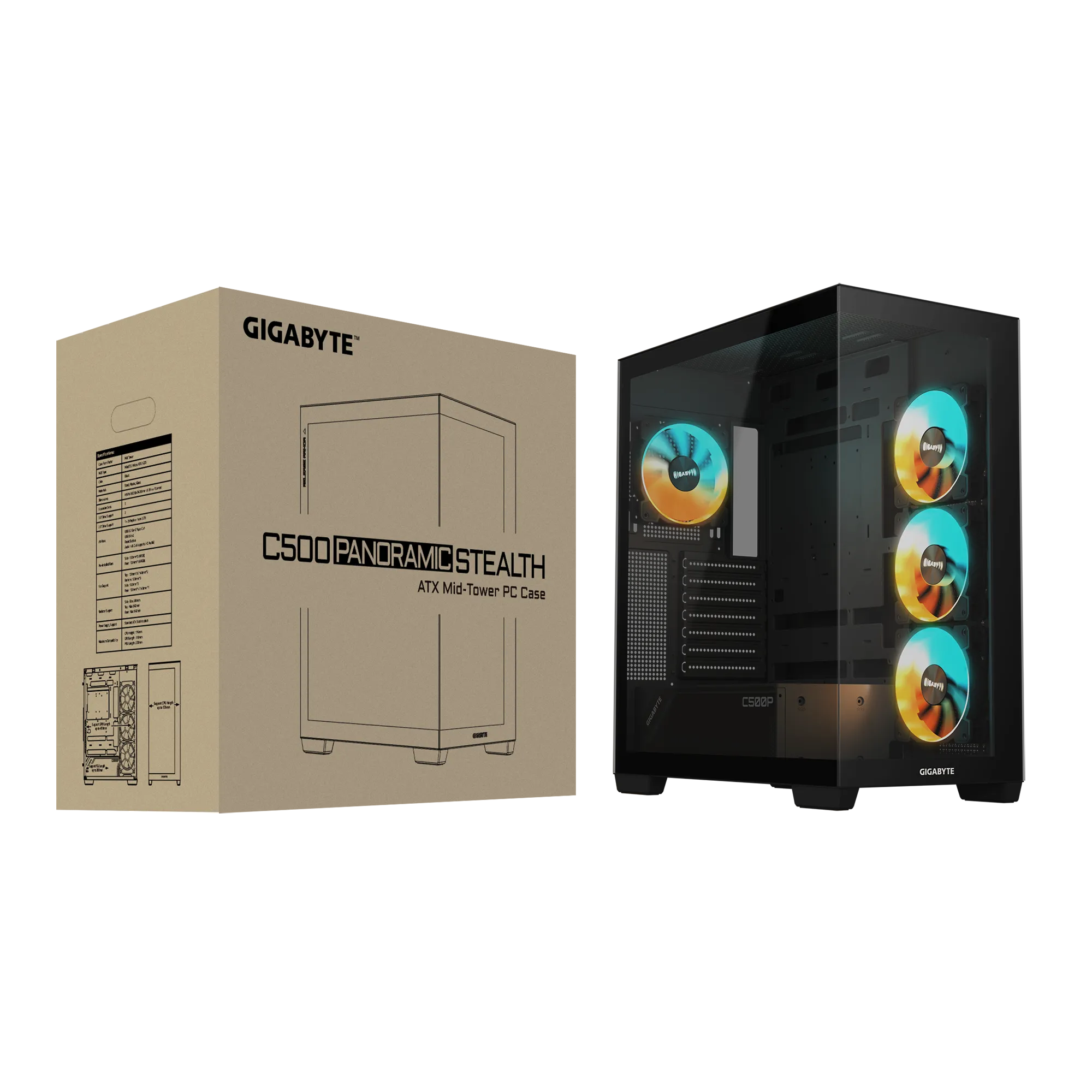 Gigabyte C500 Panoramic Stealth (Black) Cabinet image 8