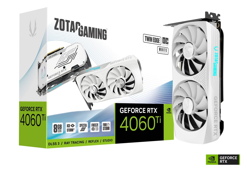 Zotac RTX 4060 Ti Twin Edge OC 8GB (WHITE) Graphics Card