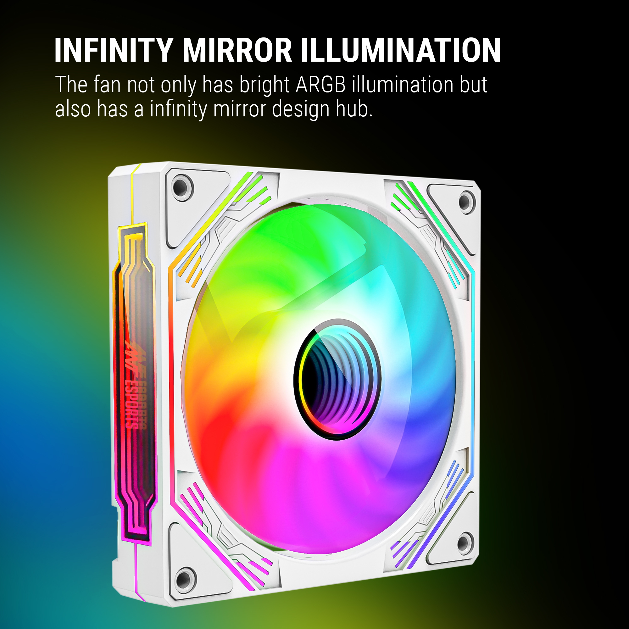 Ant Esports Sciflow ARGB Cabinet Fan (Triple Pack) (White) Case Fans-img(6)