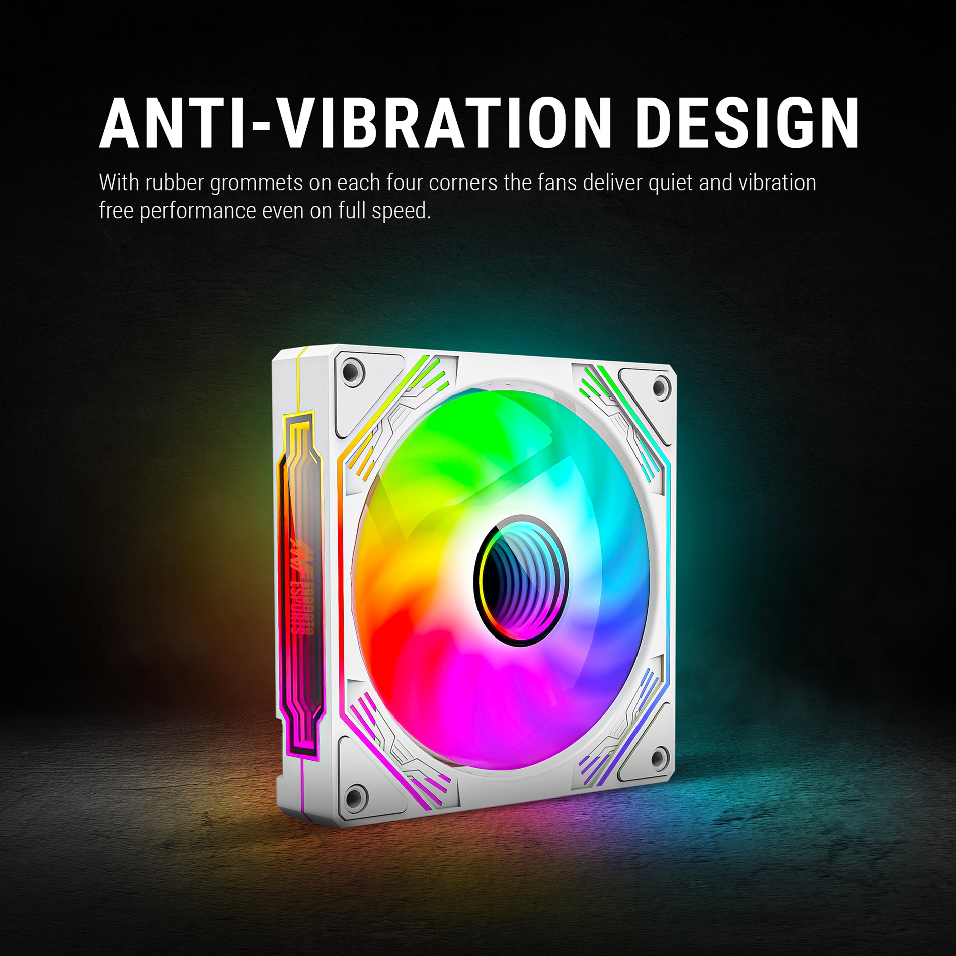 Ant Esports Sciflow ARGB Cabinet Fan (Triple Pack) (White) Case Fans-img(10)