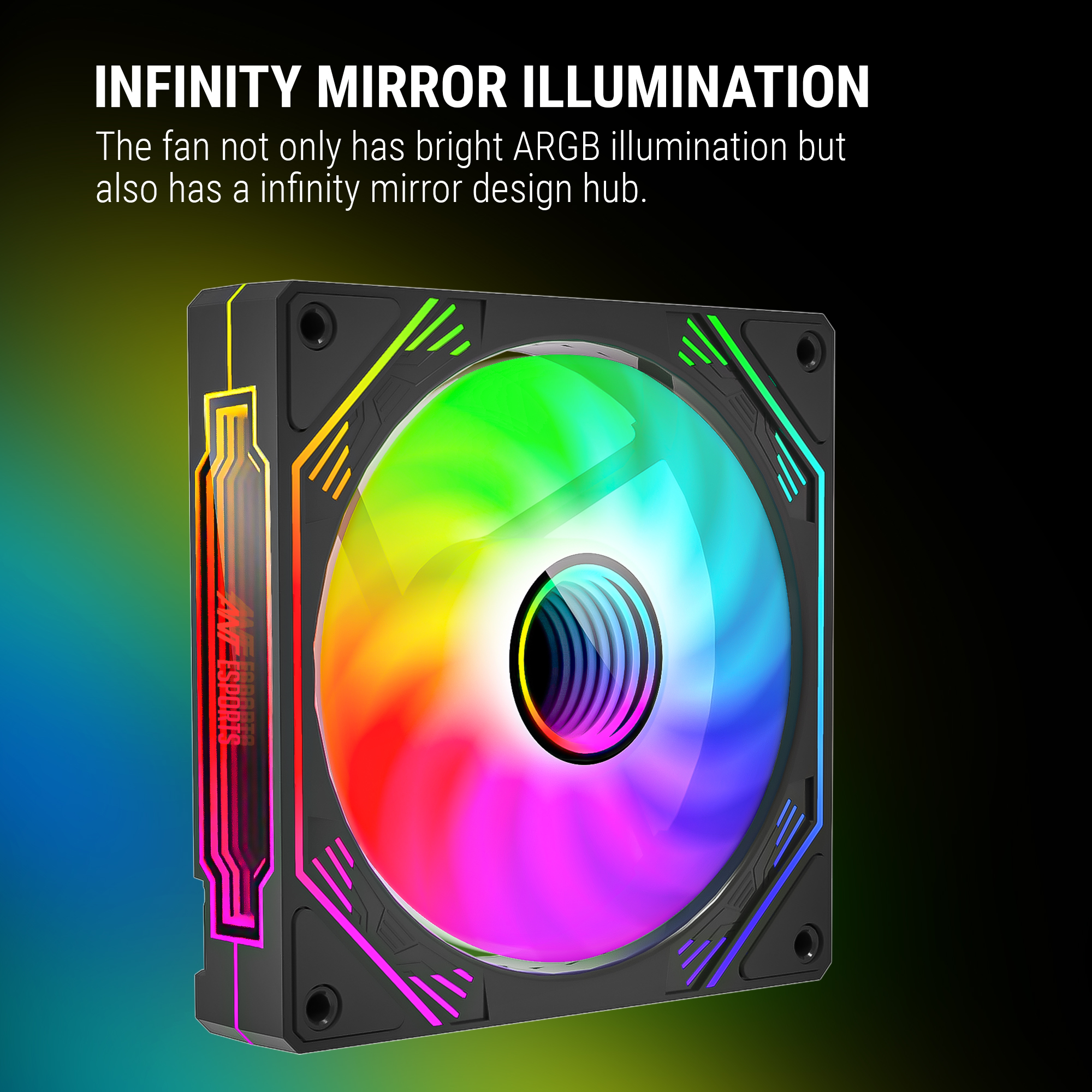 Ant Esports Sciflow ARGB Cabinet Fan (Triple Pack) (Black) Case Fans-img(6)
