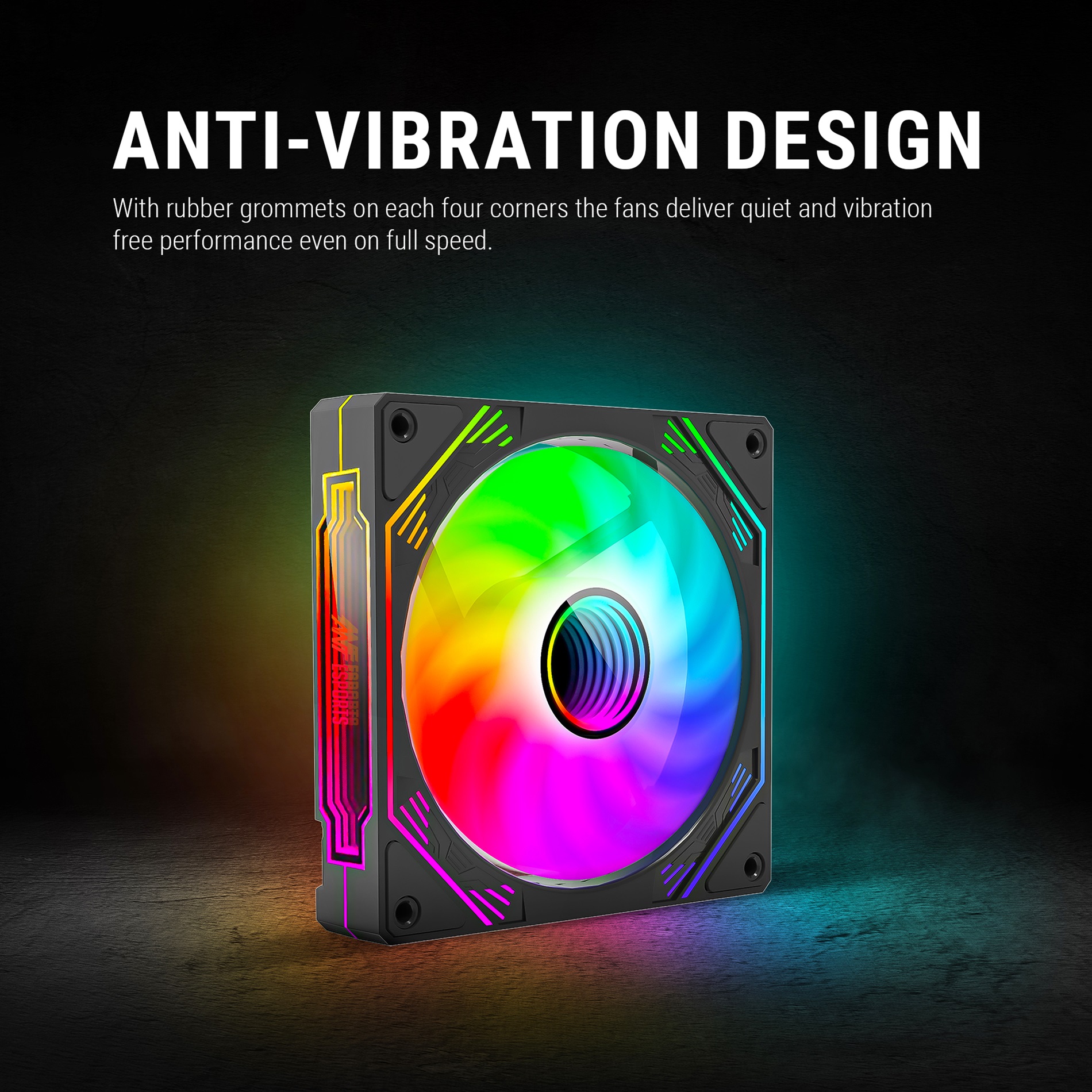 Ant Esports Sciflow ARGB Cabinet Fan (Triple Pack) (Black) Case Fans-img(10)