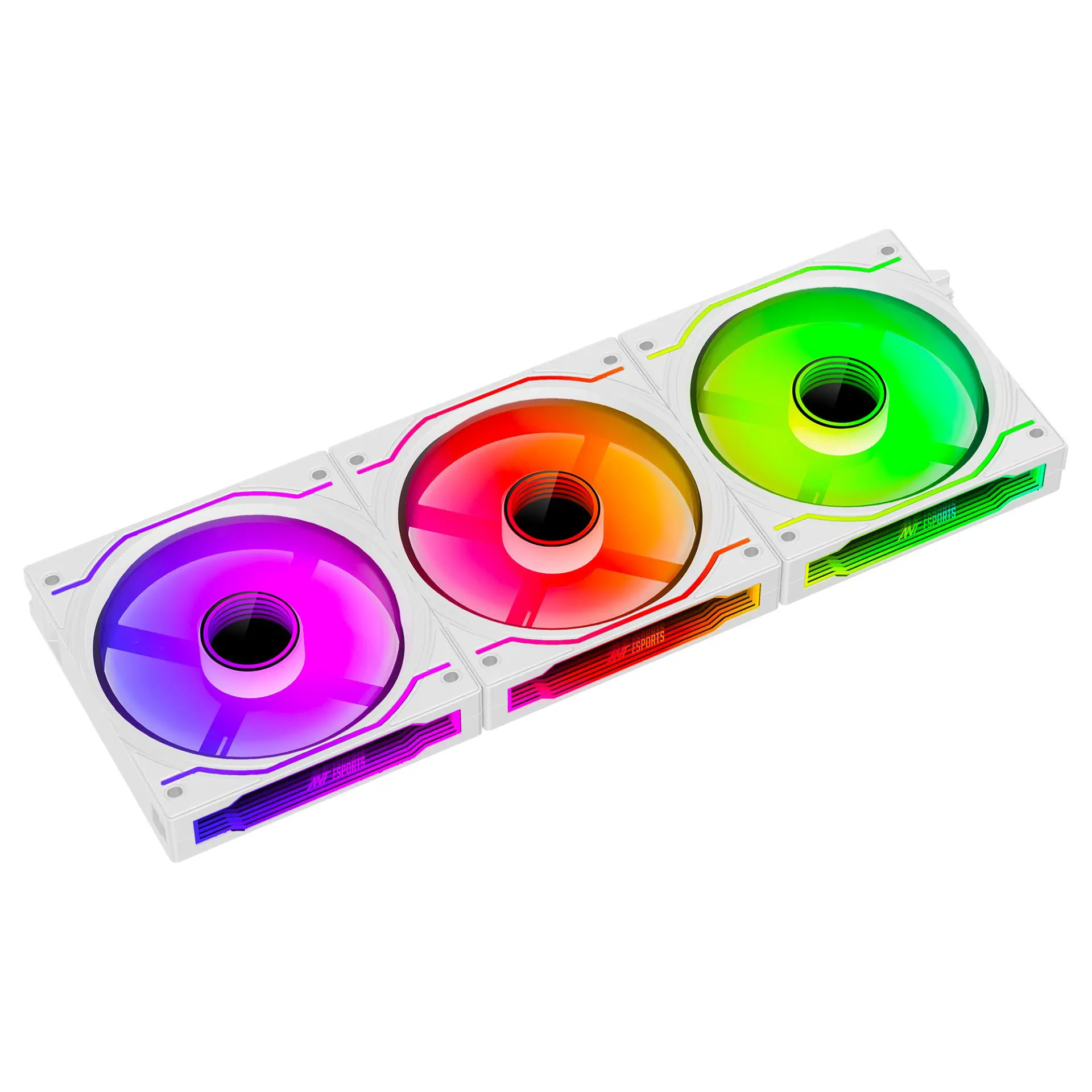 Ant Esports Crystaflow ARGB White - 120mm Cabinet Fan (Triple Pack) Case Fans-img(4)