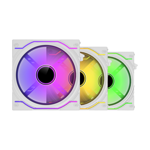 Ant Esports Crystaflow ARGB White - 120mm Cabinet Fan (Triple Pack) Case Fans