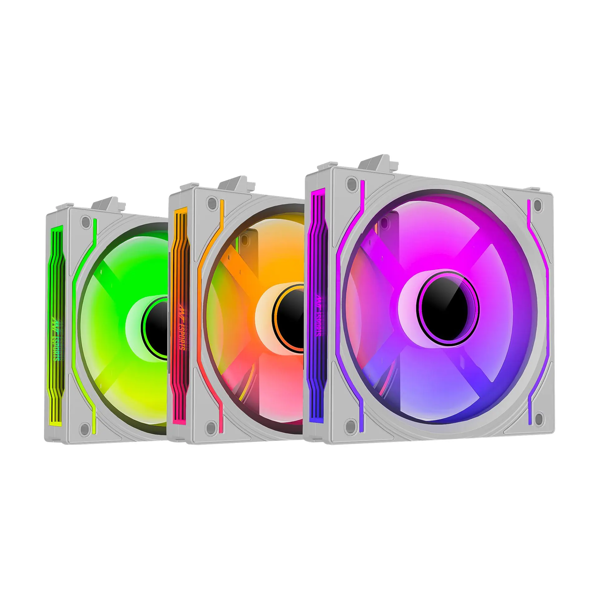 Ant Esports Crystaflow ARGB White - 120mm Cabinet Fan (Triple Pack) Case Fans-img(5)
