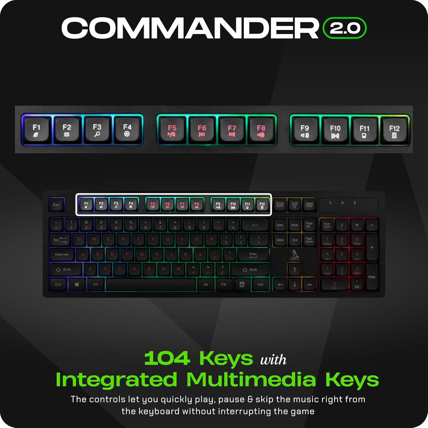 TAG Gamerz Commander 2.0 RGB Gaming Keyboard and Mouse Combo