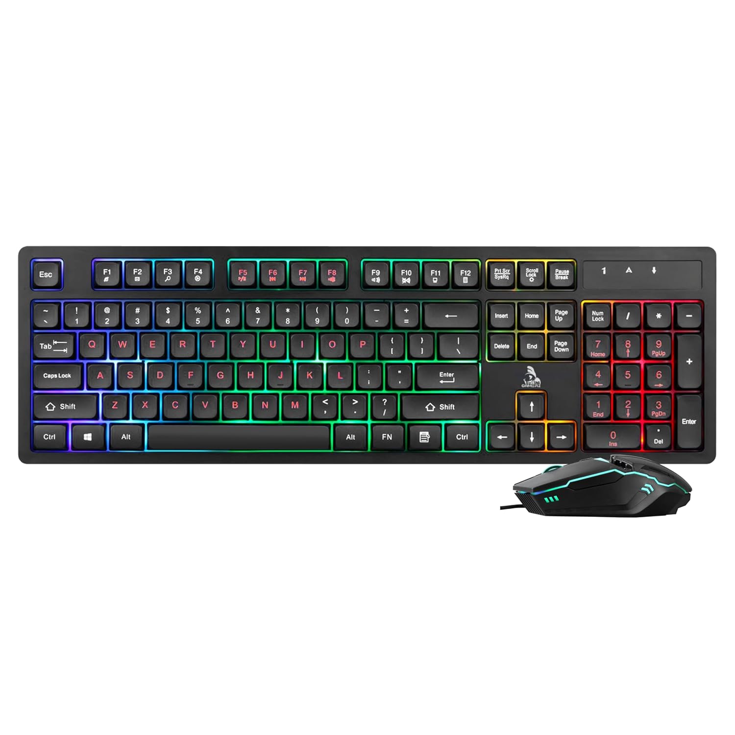 TAG Gamerz Commander 2.0 RGB Gaming Keyboard and Mouse Combo (Black)
