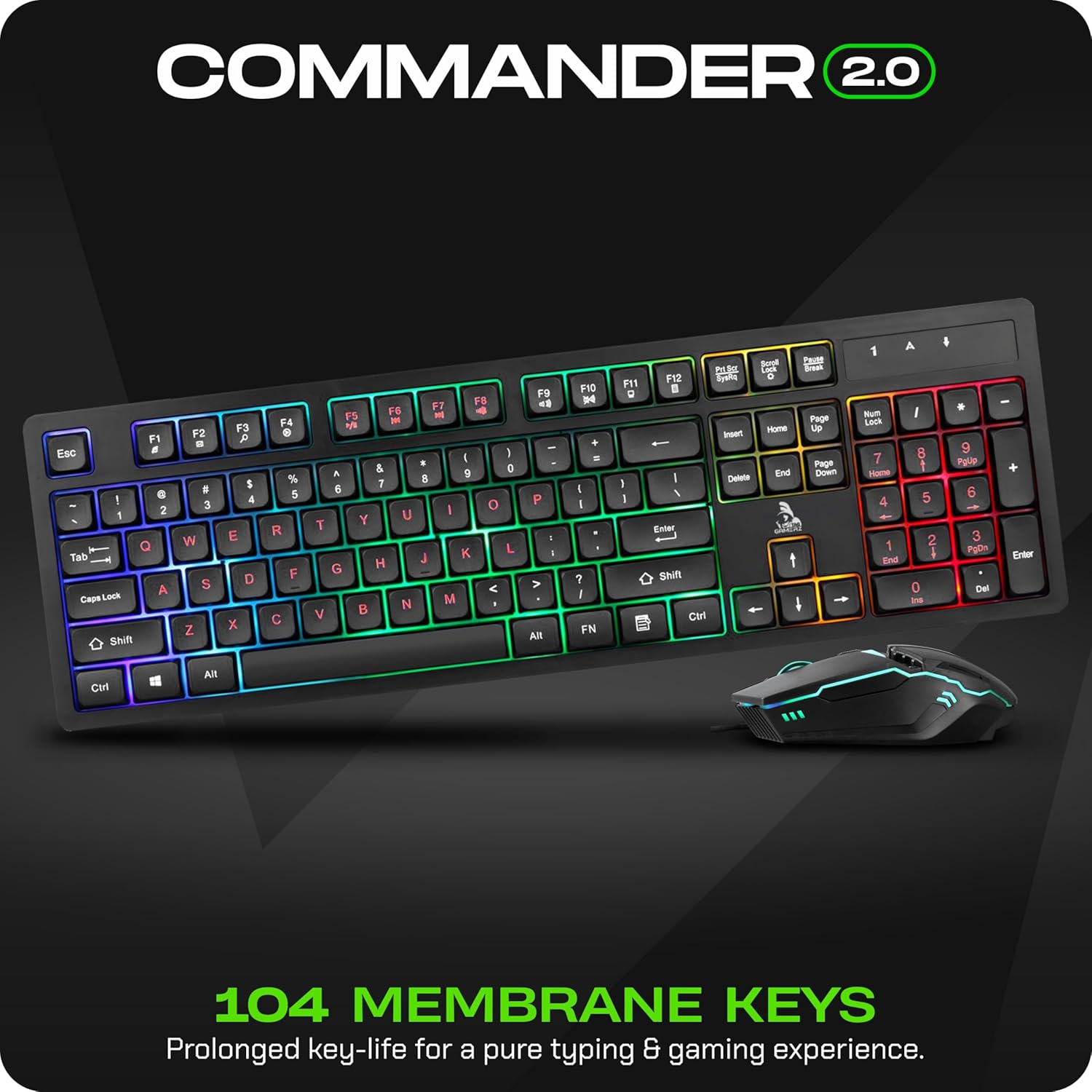 TAG Gamerz Commander 2.0 RGB Gaming Keyboard and Mouse Combo