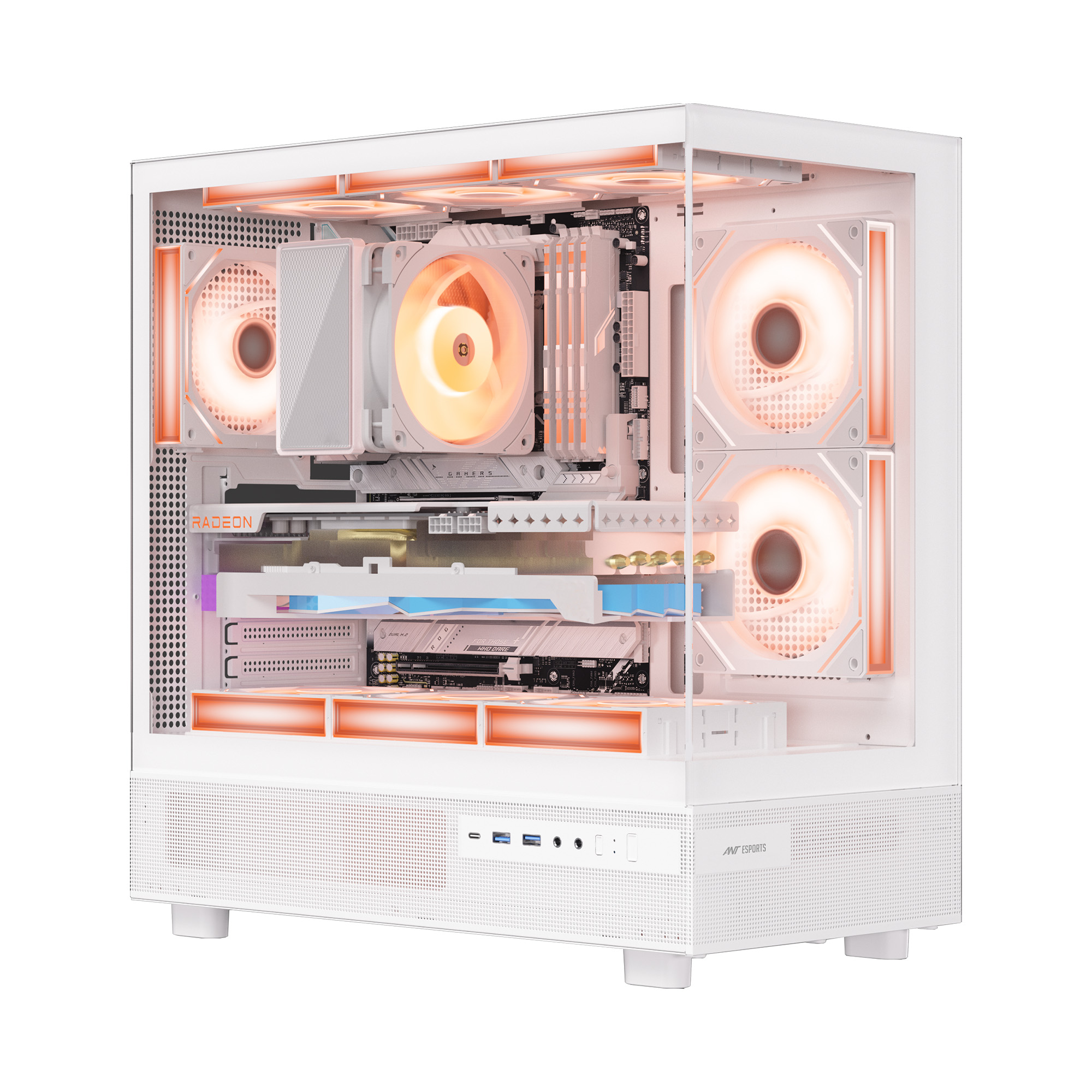 Ant Esports Crystal X6 ARGB (White) Cabinet-img(2)