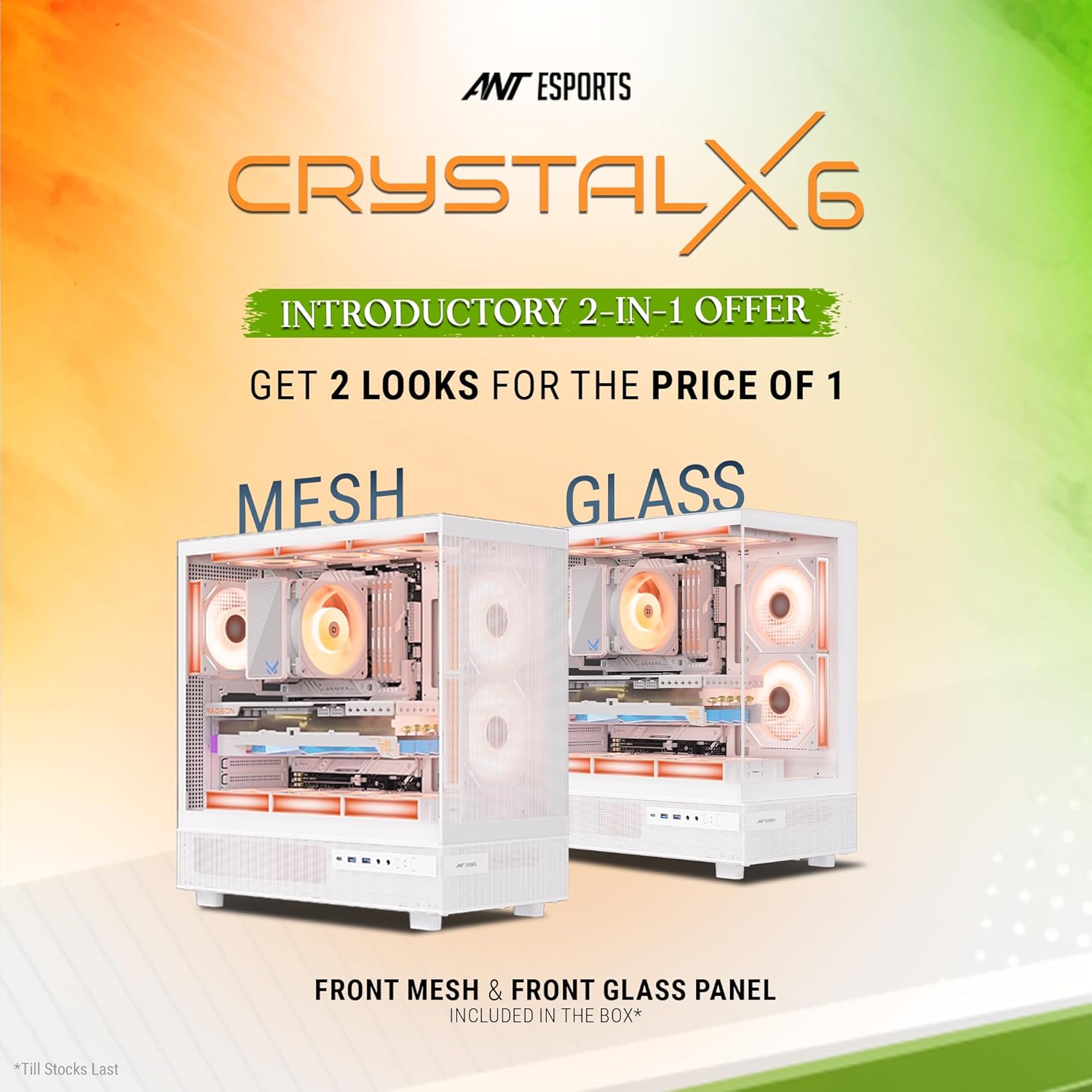 Ant Esports Crystal X6 ARGB (White) Cabinet-img(3)