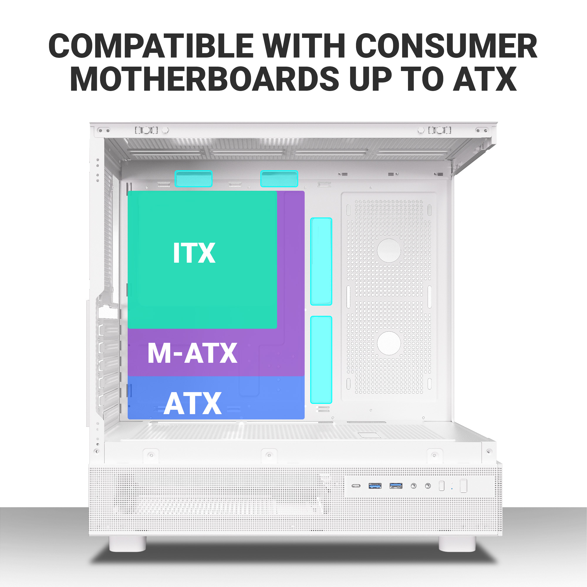 Ant Esports Crystal X6 ARGB (White) Cabinet-img(11)