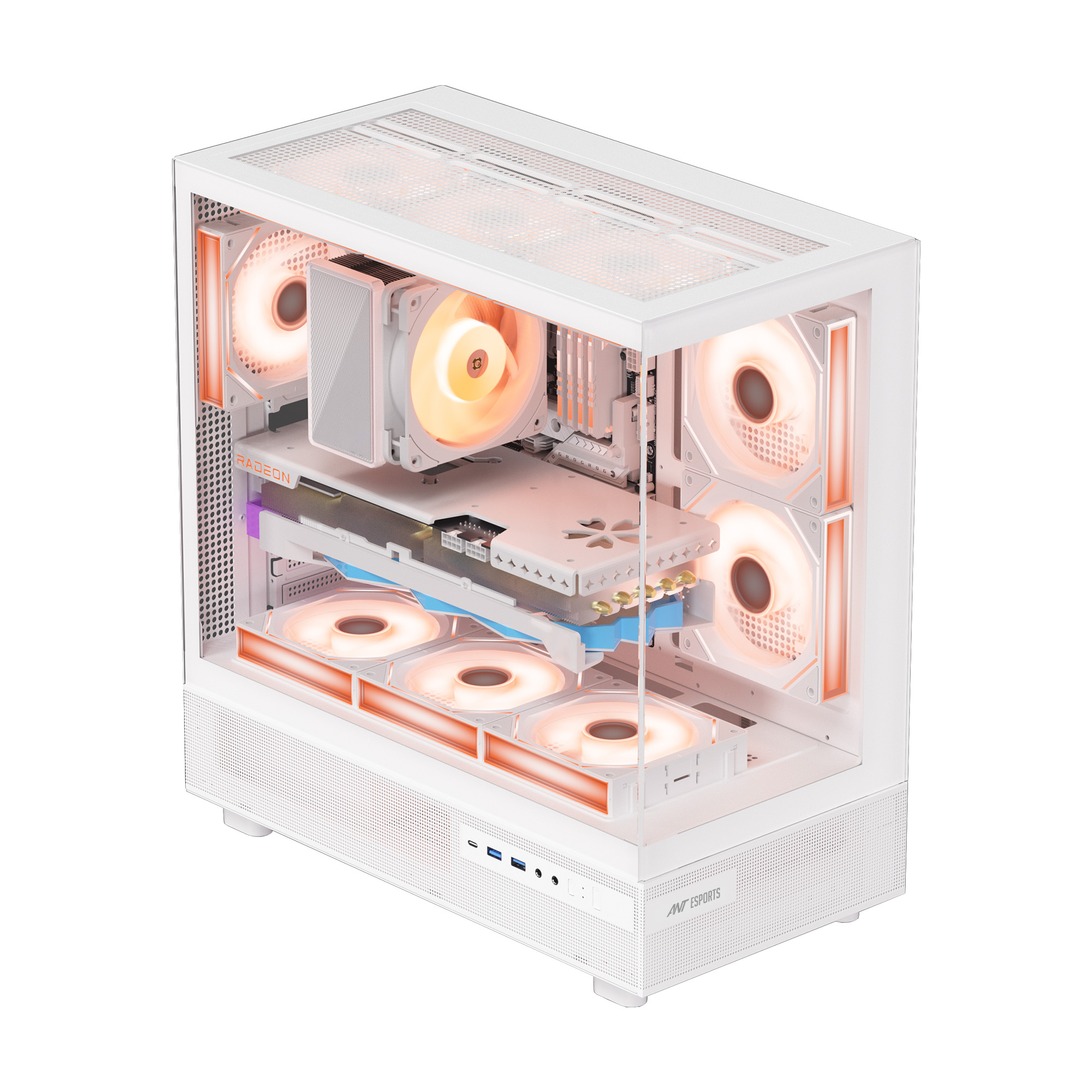 Ant Esports Crystal X6 ARGB (White) Cabinet-img(18)