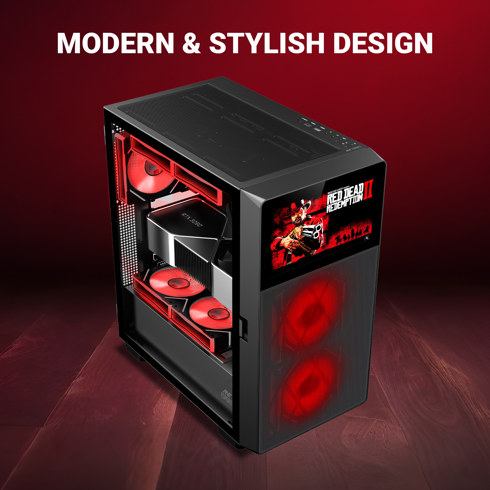 Ant Esports ICE Digital C3 ARGB (Black) Cabinet image 7