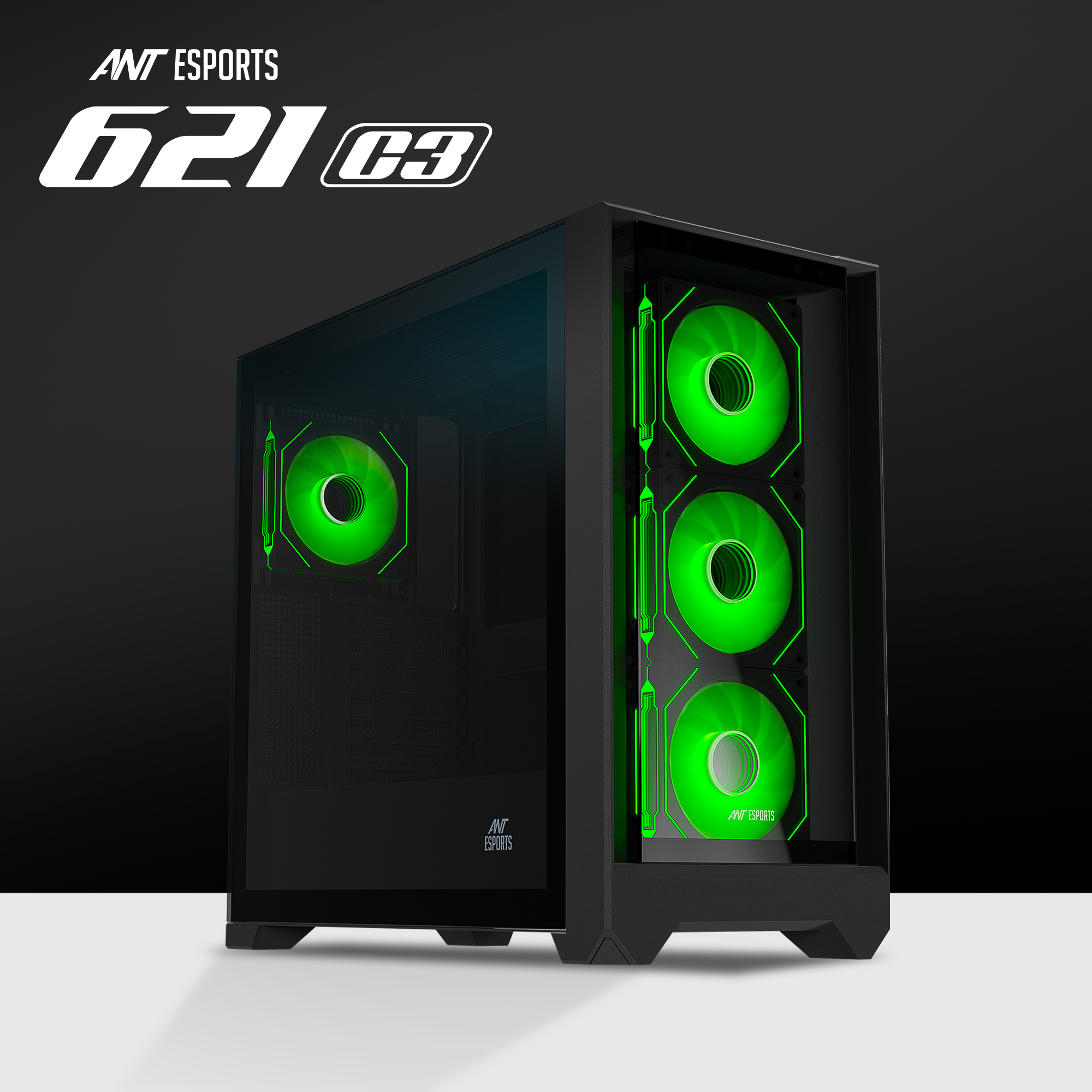 Ant Esports 621 C3 ARGB (Black) Cabinet image 7