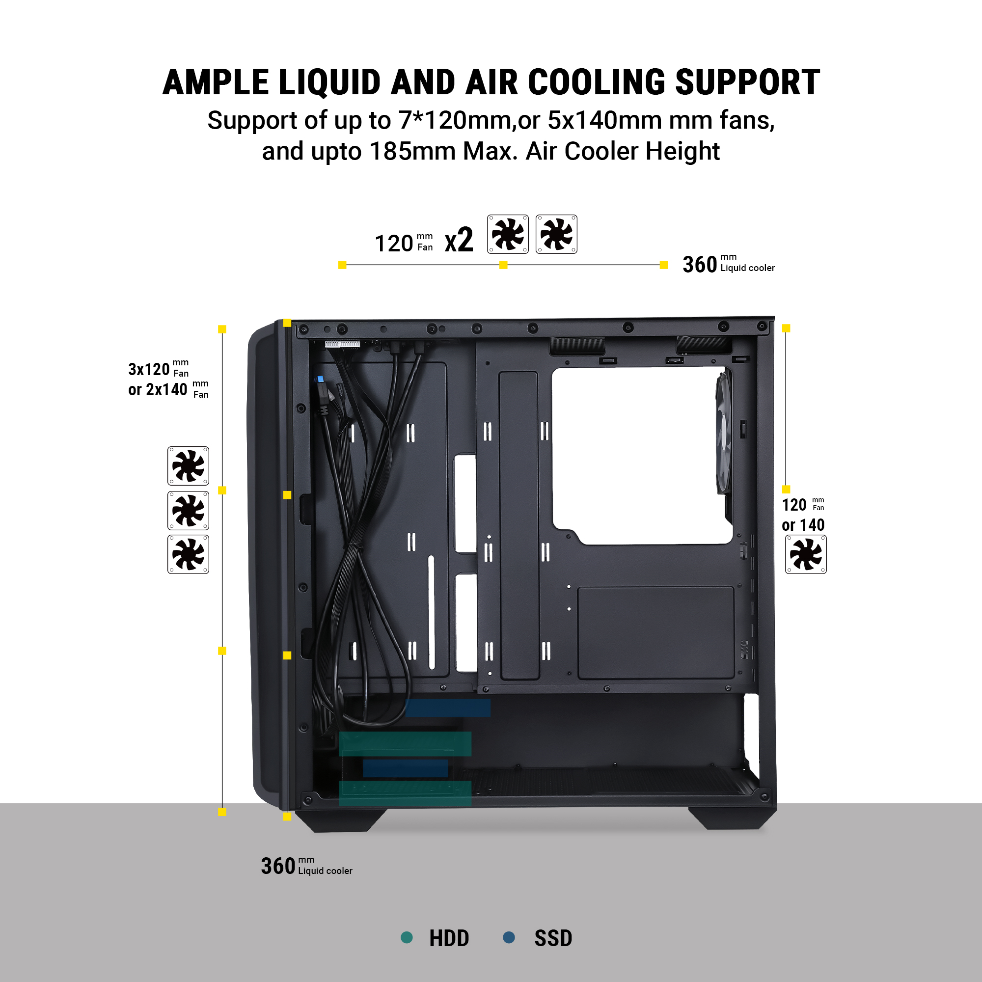 Ant Esports 621 C3 ARGB (Black) Cabinet image 12