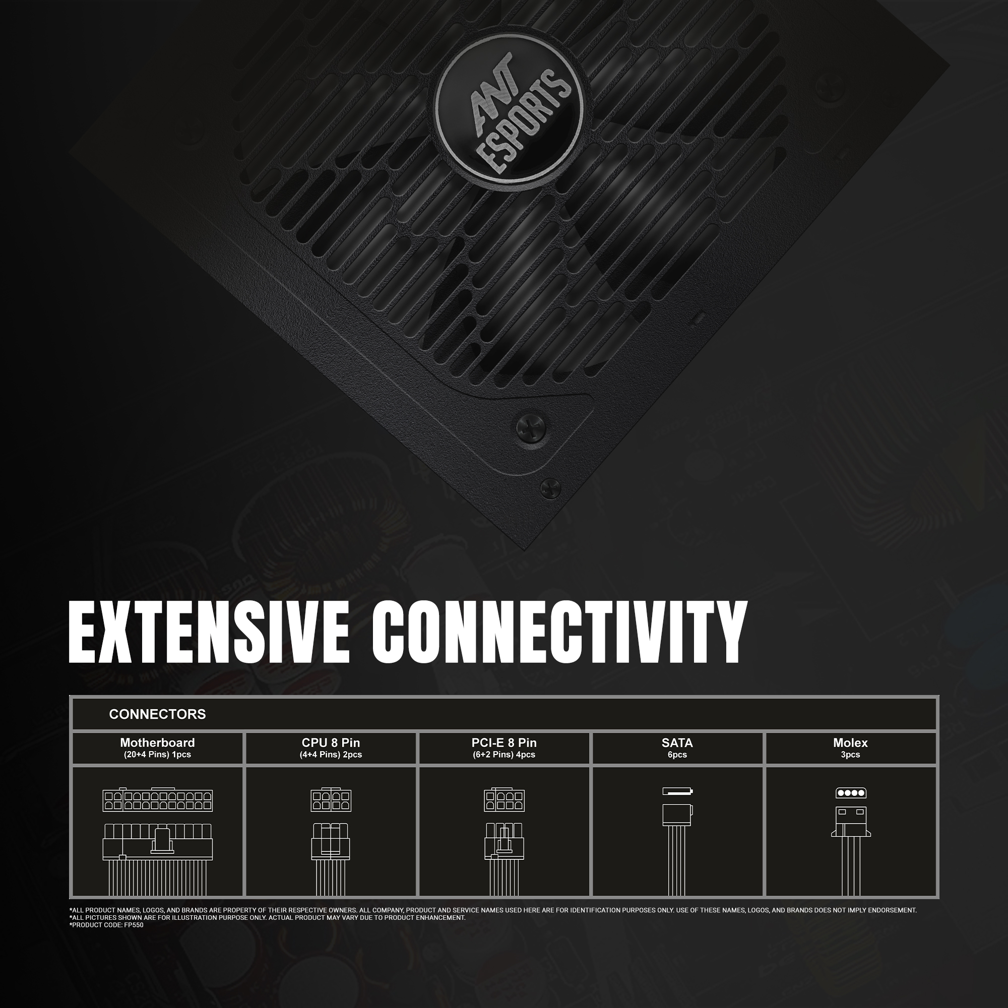 Ant Esports FG750 750 Watt 80 Plus Gold Power Supply-img(9)