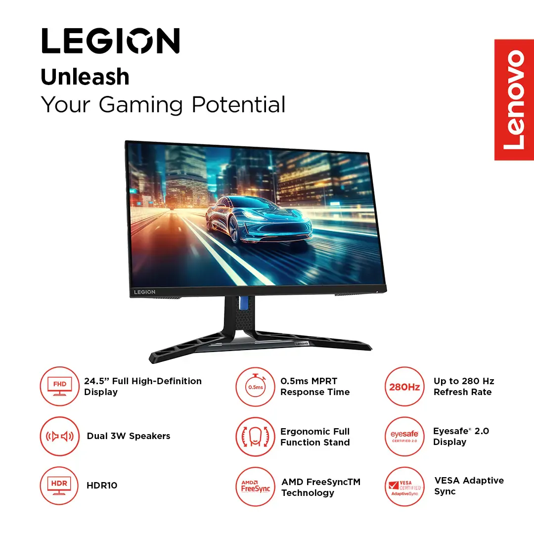Lenovo Legion R25F-30 | 25 Inch 1080p 240Hz 0.5ms Monitor Lenovo