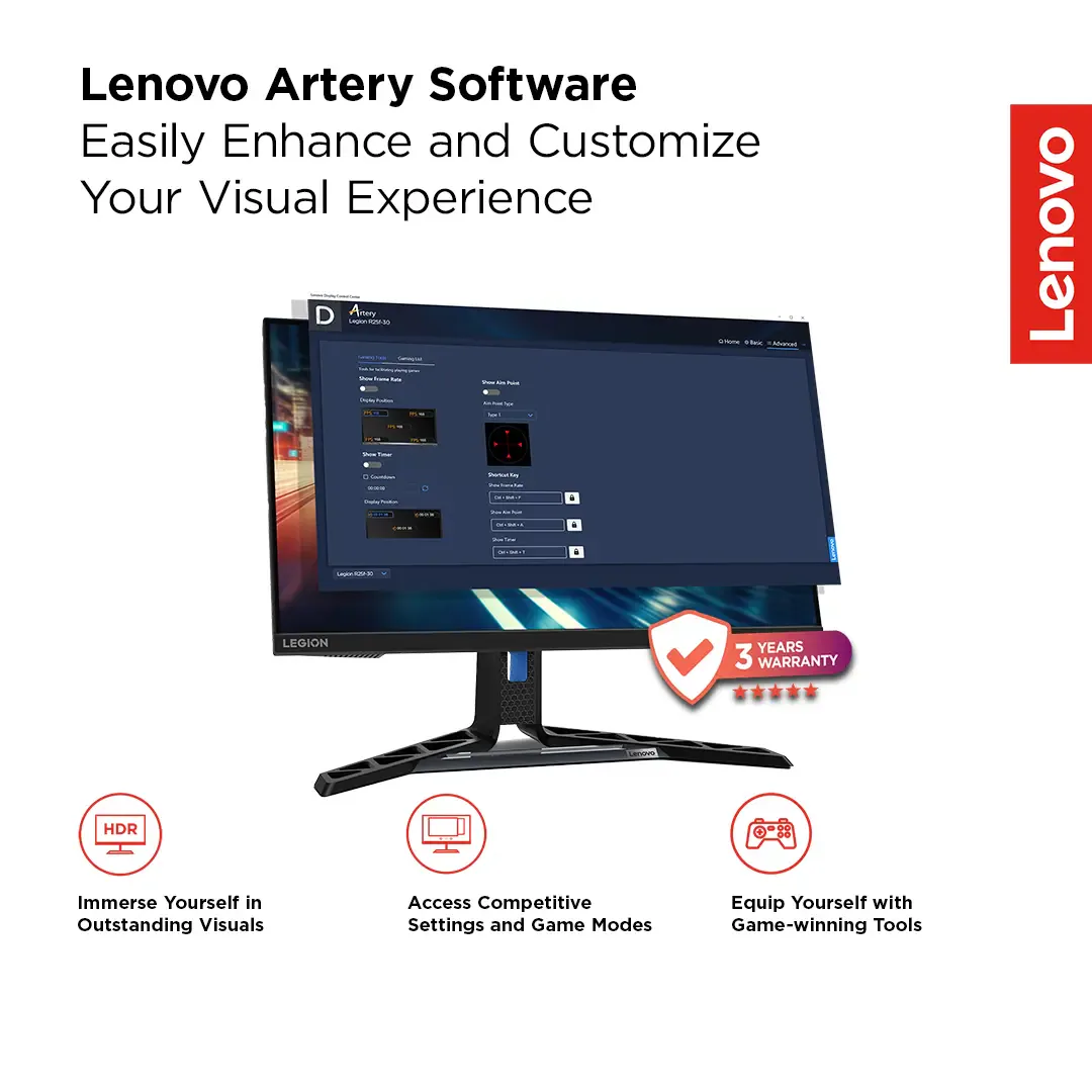 Lenovo Legion R25F-30 | 25 Inch 1080p 240Hz 0.5ms Monitor modxcomputers