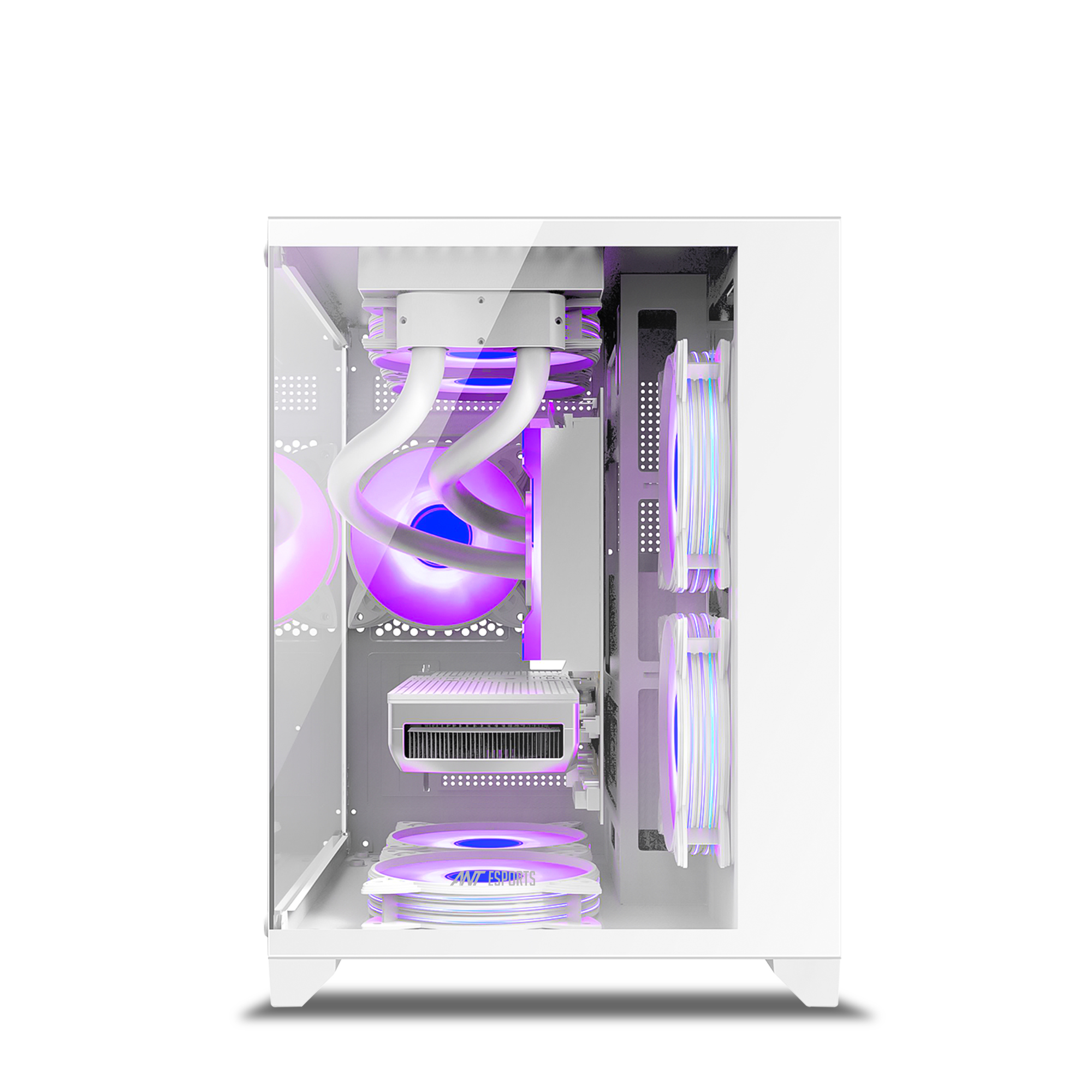 Ant Esports Crystal Z2 ARGB (White) Cabinet Ant