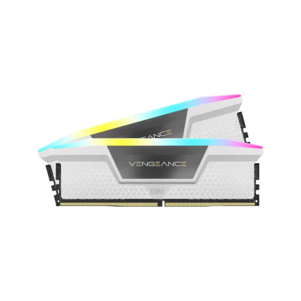 Corsair Vengeance RGB 32GB (16GBx2) DDR5 6000MHz (White) DDR5 RAM Memory Corsair