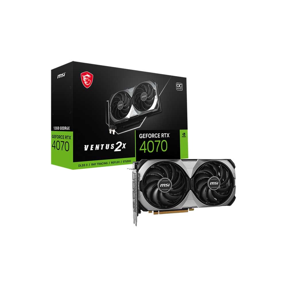 MSI RTX 4070 Ventus 2X E OC 12GB Graphics Card